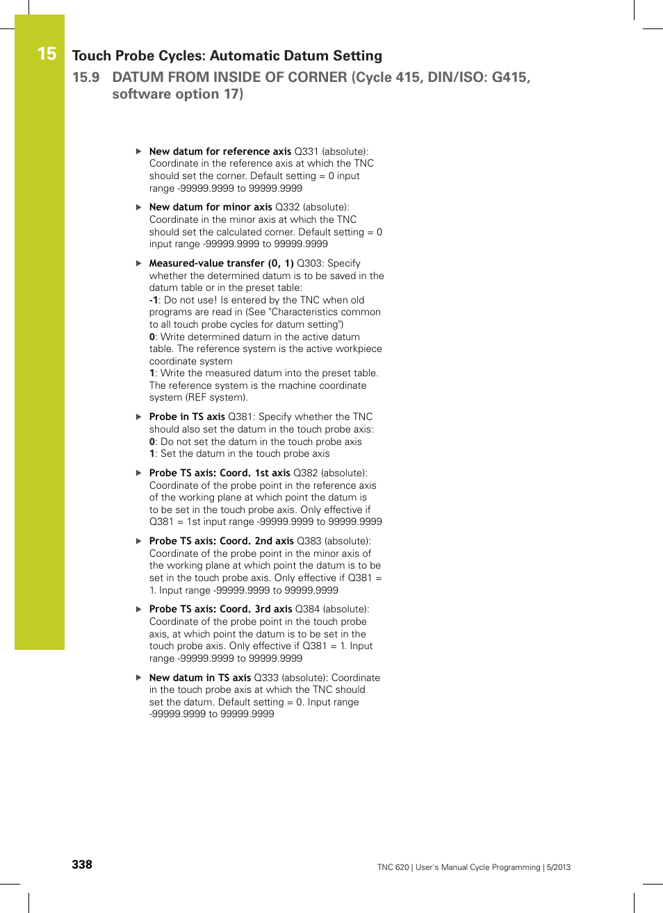 HEIDENHAIN TNC 620 (34056x-04) Cycle programming User Manual | Page 338 / 468
