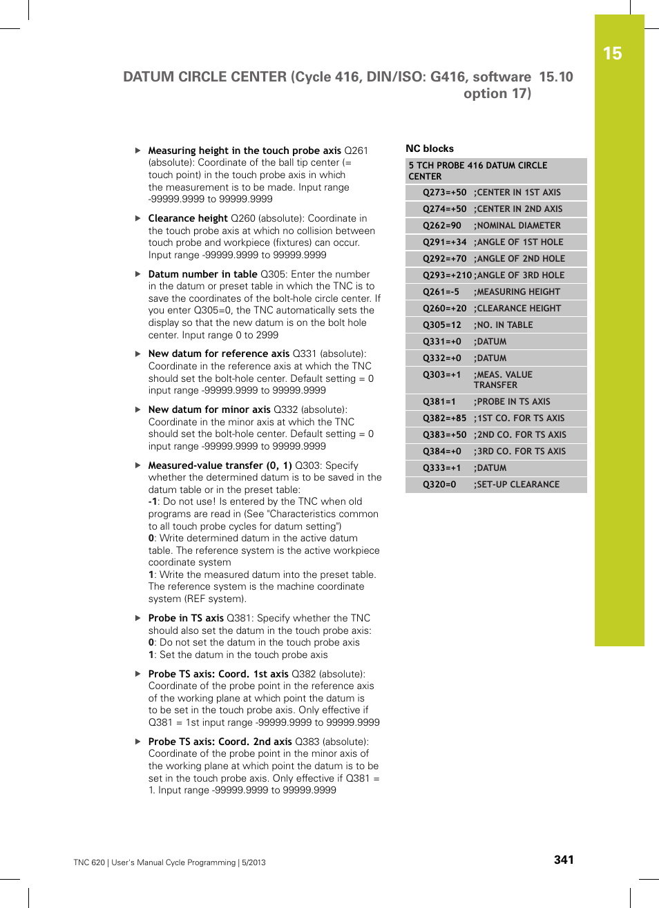 HEIDENHAIN TNC 620 (34056x-04) Cycle programming User Manual | Page 341 / 468