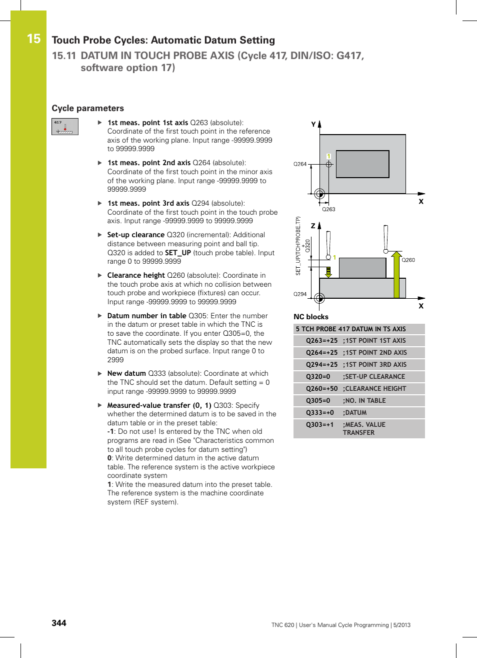 Cycle parameters | HEIDENHAIN TNC 620 (34056x-04) Cycle programming User Manual | Page 344 / 468