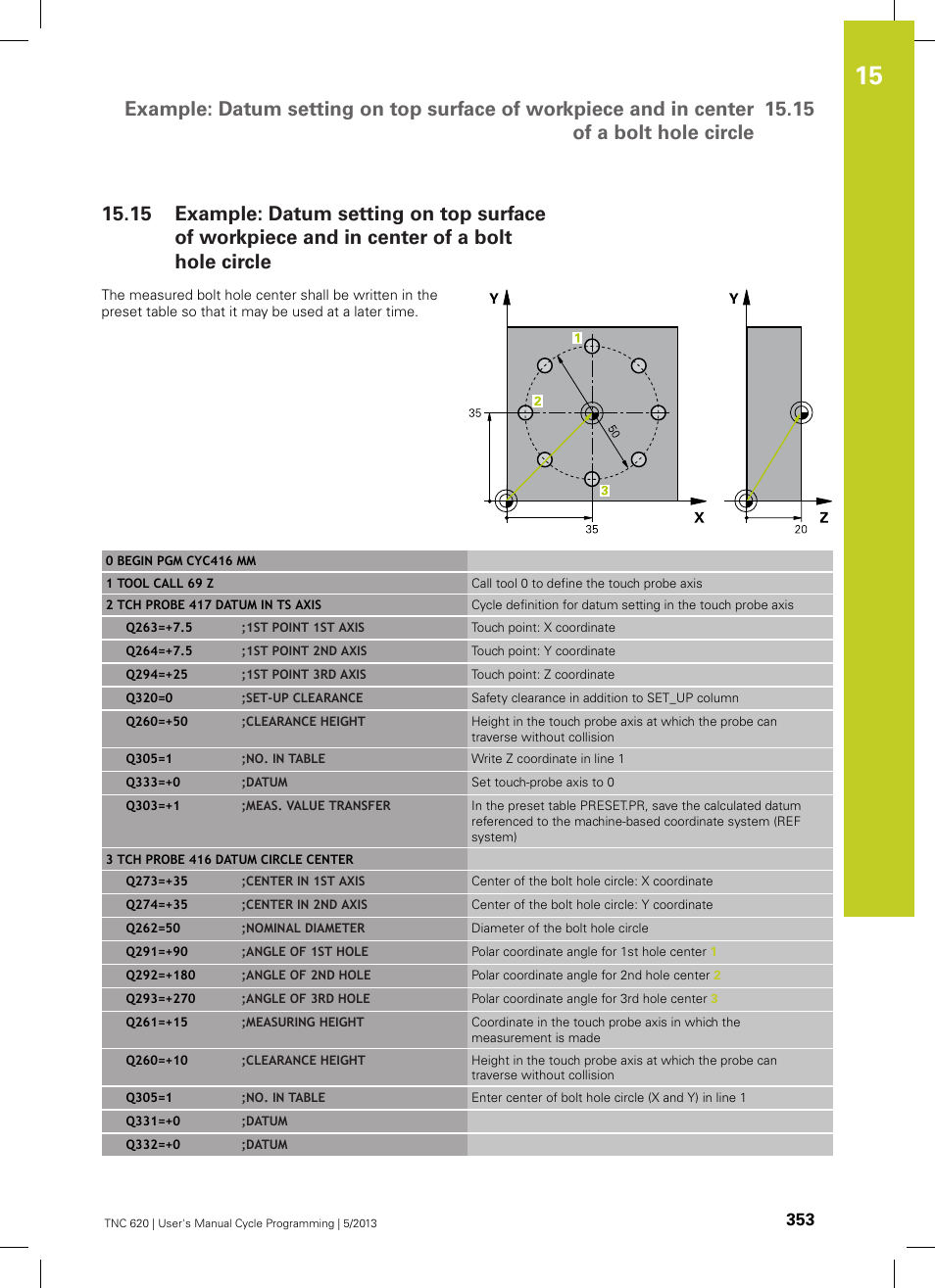 HEIDENHAIN TNC 620 (34056x-04) Cycle programming User Manual | Page 353 / 468