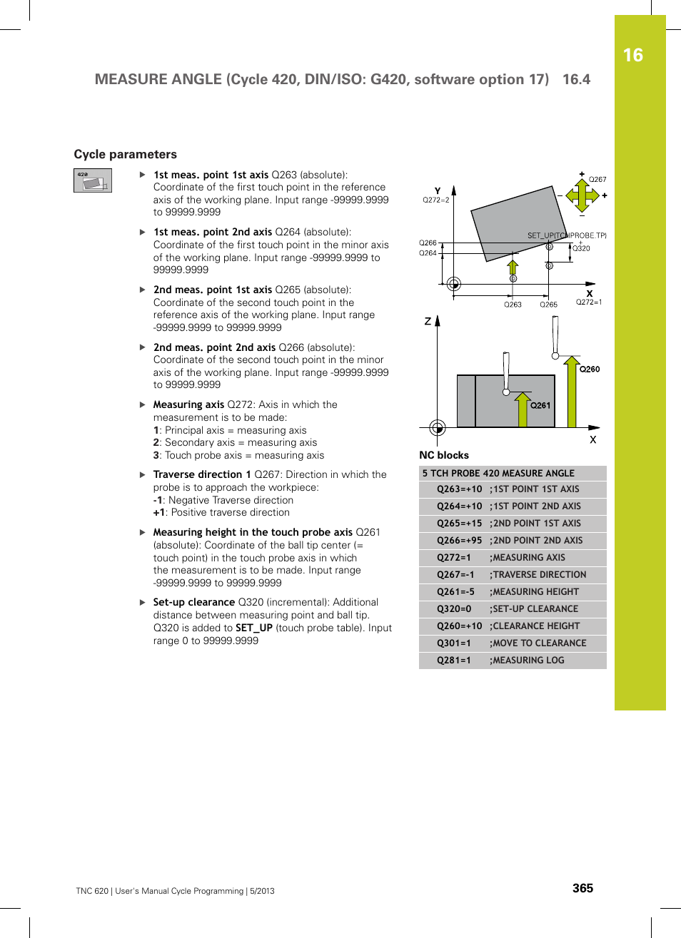 Cycle parameters | HEIDENHAIN TNC 620 (34056x-04) Cycle programming User Manual | Page 365 / 468