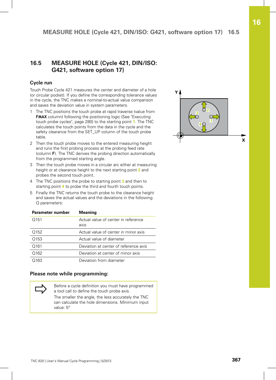 Cycle run, Please note while programming | HEIDENHAIN TNC 620 (34056x-04) Cycle programming User Manual | Page 367 / 468