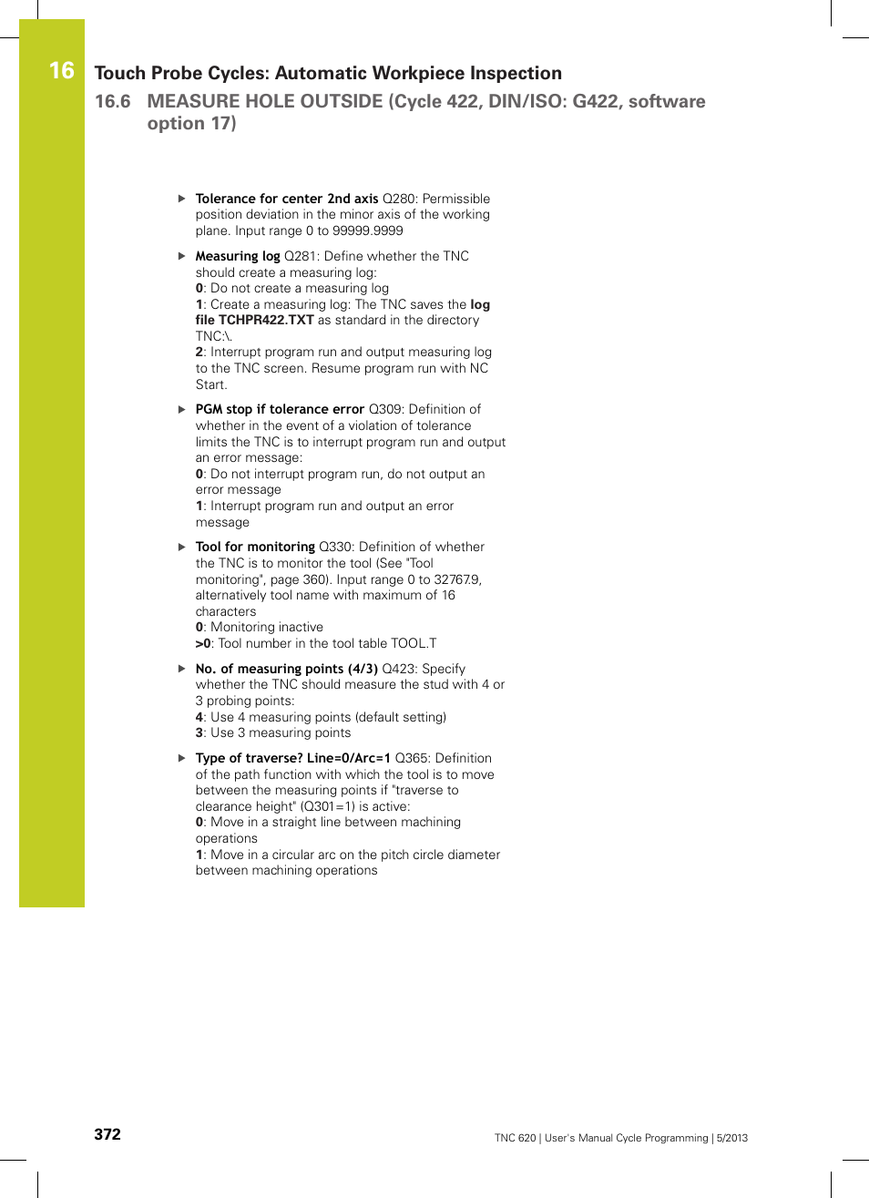 HEIDENHAIN TNC 620 (34056x-04) Cycle programming User Manual | Page 372 / 468