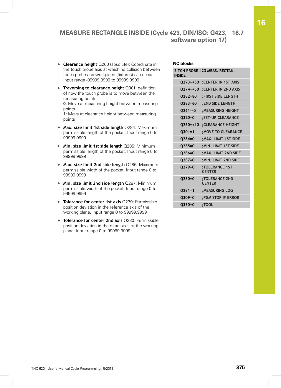 HEIDENHAIN TNC 620 (34056x-04) Cycle programming User Manual | Page 375 / 468
