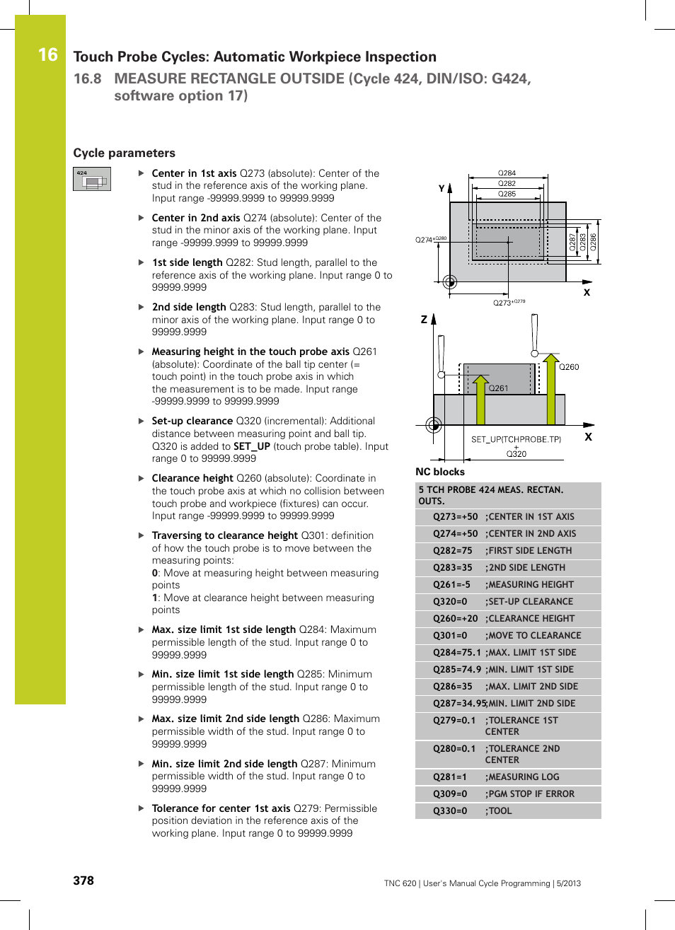 Cycle parameters | HEIDENHAIN TNC 620 (34056x-04) Cycle programming User Manual | Page 378 / 468
