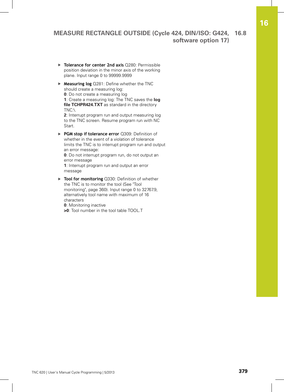 HEIDENHAIN TNC 620 (34056x-04) Cycle programming User Manual | Page 379 / 468