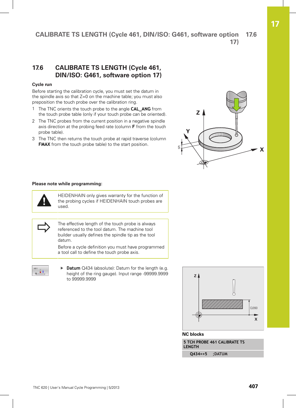 HEIDENHAIN TNC 620 (34056x-04) Cycle programming User Manual | Page 407 / 468