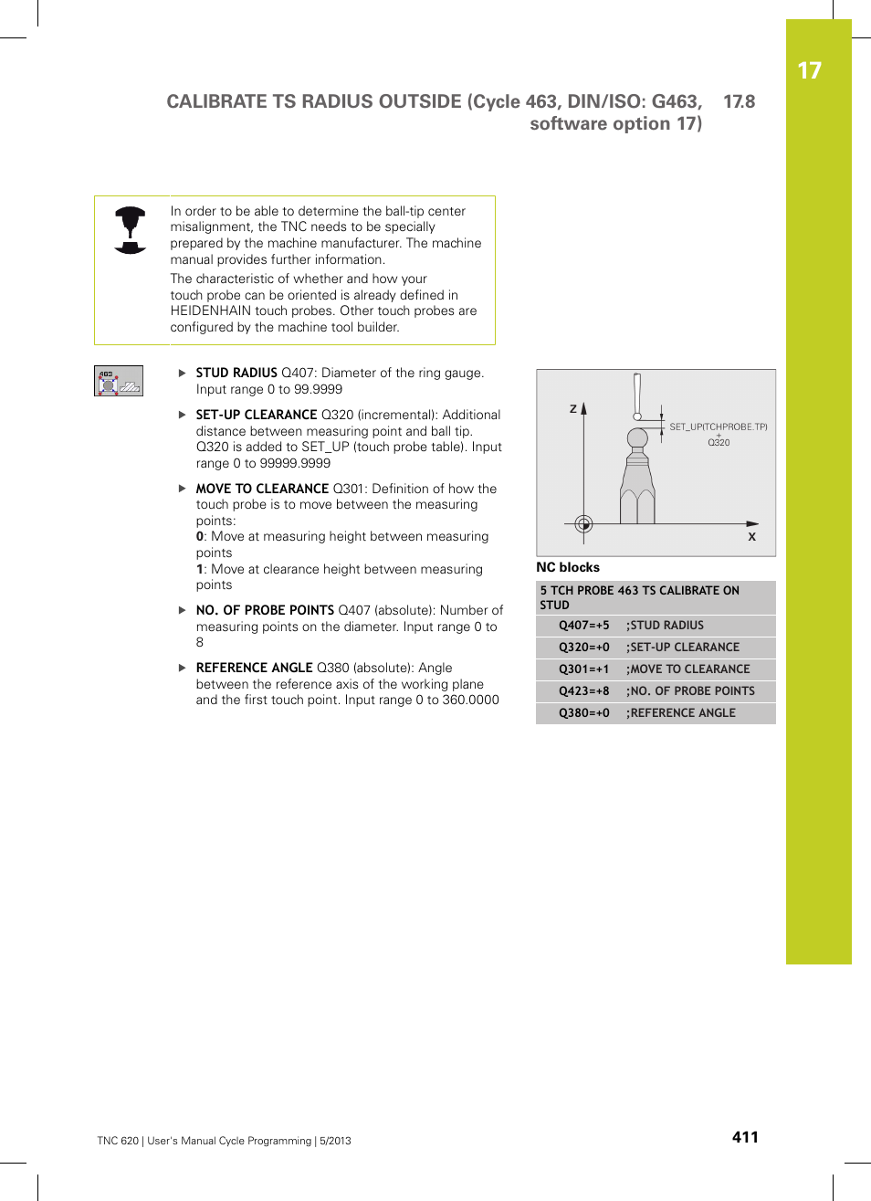 HEIDENHAIN TNC 620 (34056x-04) Cycle programming User Manual | Page 411 / 468