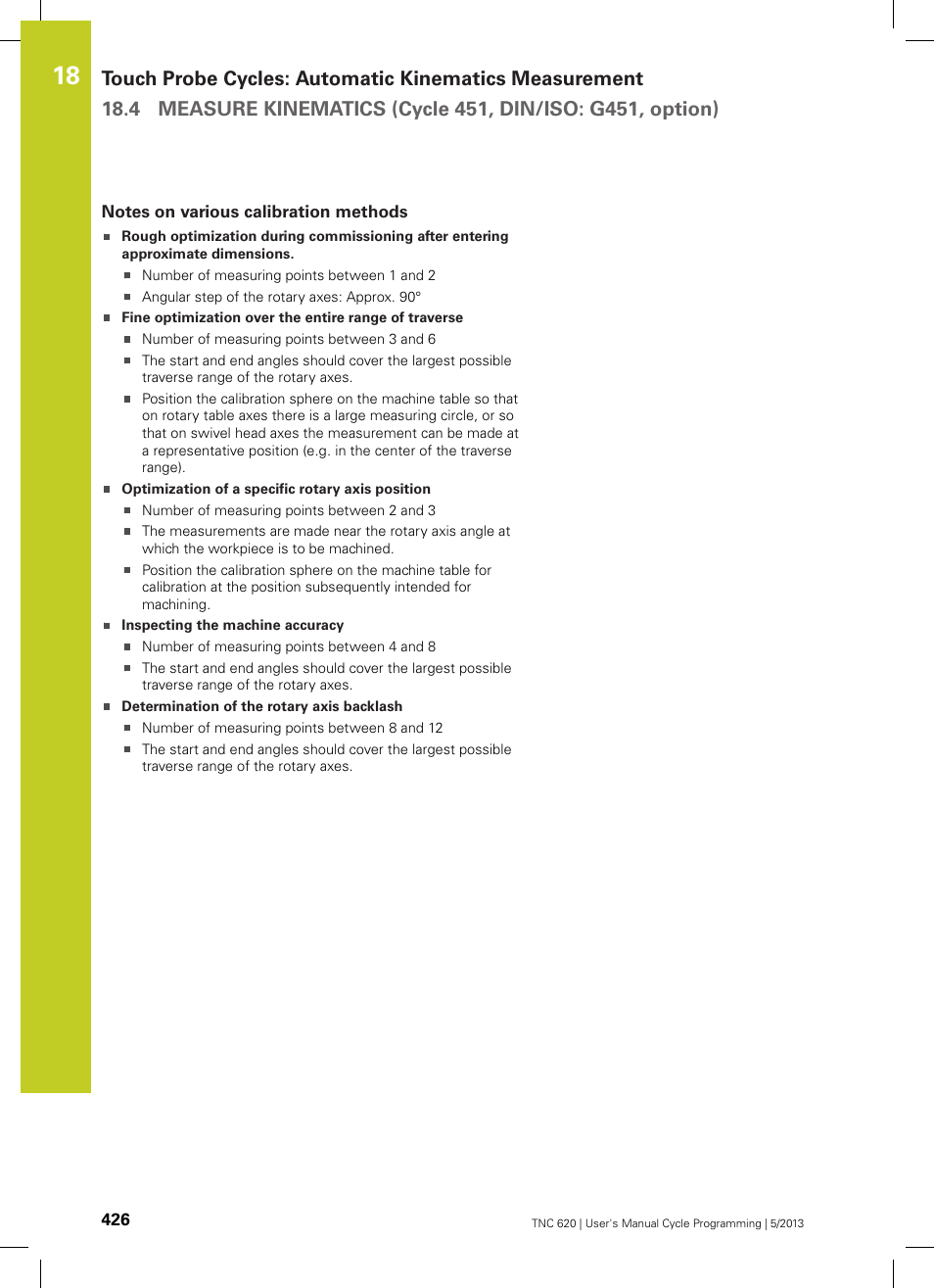 Notes on various calibration methods | HEIDENHAIN TNC 620 (34056x-04) Cycle programming User Manual | Page 426 / 468