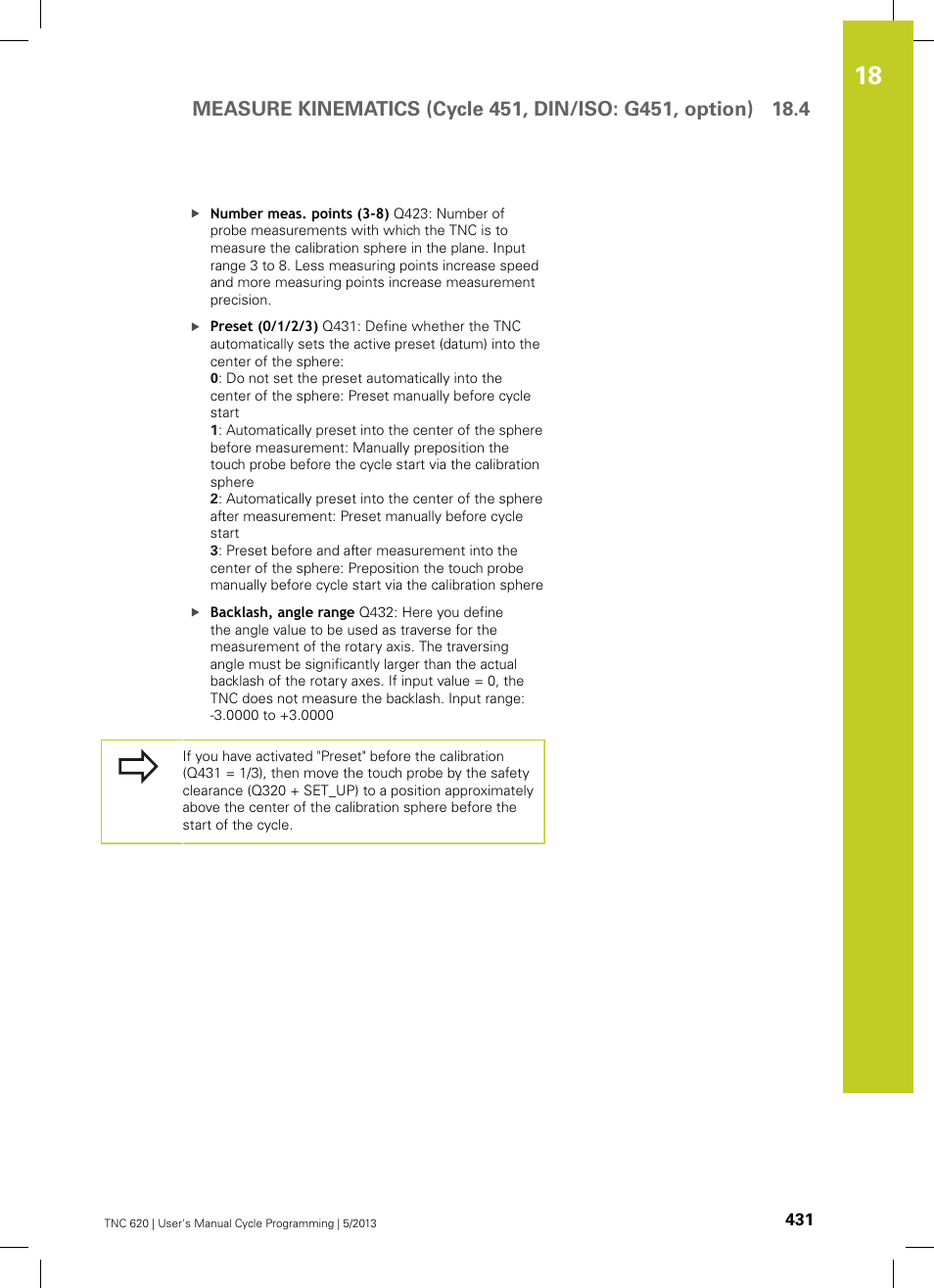HEIDENHAIN TNC 620 (34056x-04) Cycle programming User Manual | Page 431 / 468