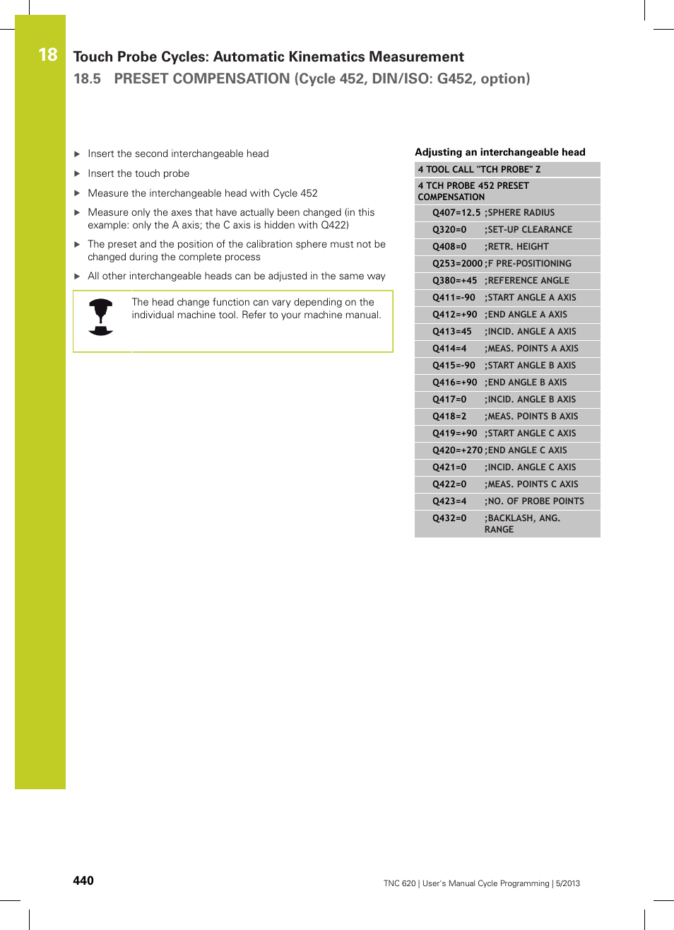 HEIDENHAIN TNC 620 (34056x-04) Cycle programming User Manual | Page 440 / 468