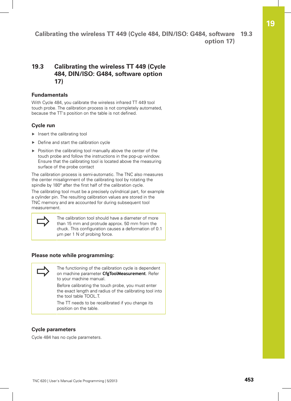 Fundamentals, Cycle run, Please note while programming | Cycle parameters | HEIDENHAIN TNC 620 (34056x-04) Cycle programming User Manual | Page 453 / 468