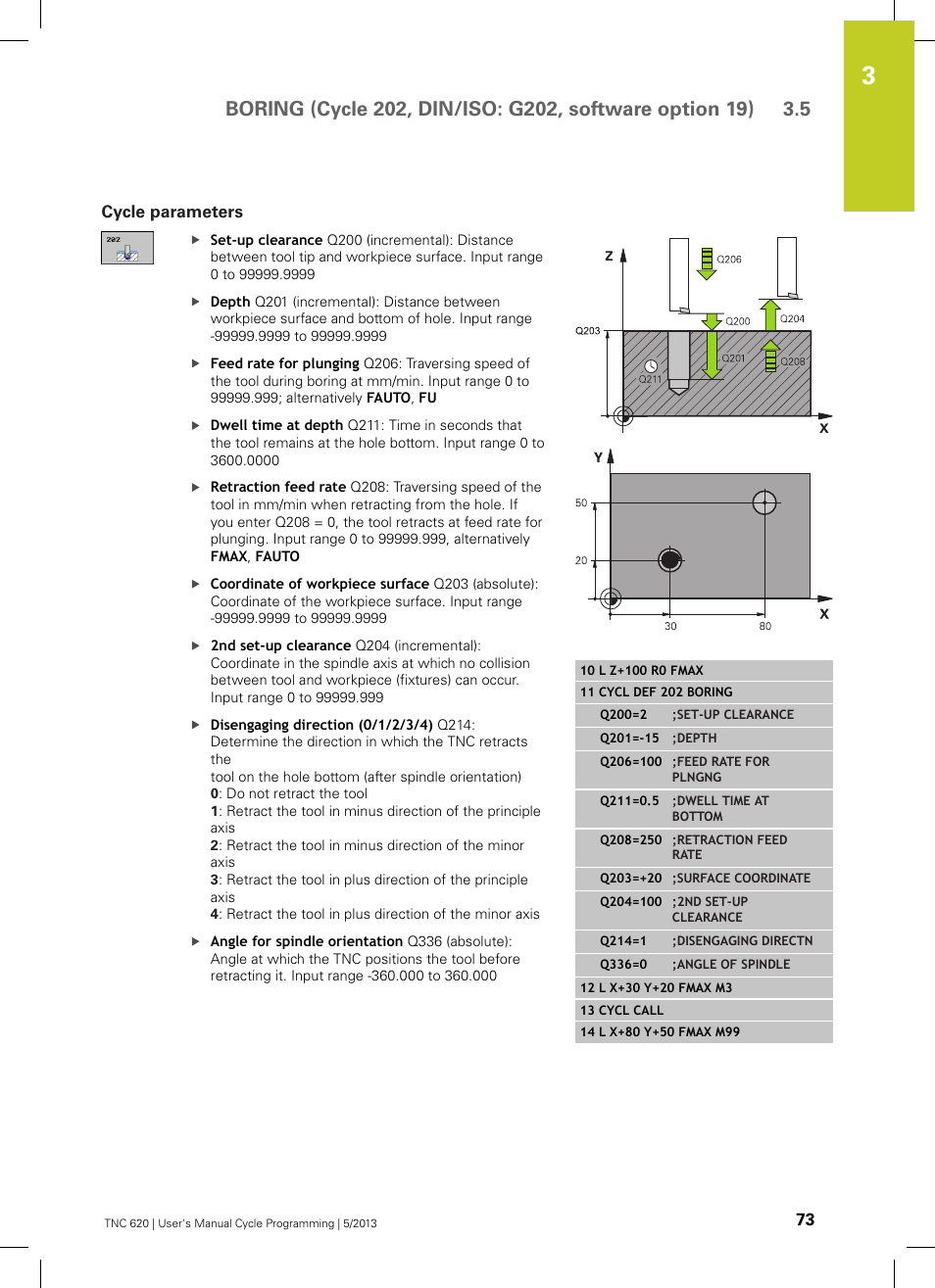 Cycle parameters | HEIDENHAIN TNC 620 (34056x-04) Cycle programming User Manual | Page 73 / 468