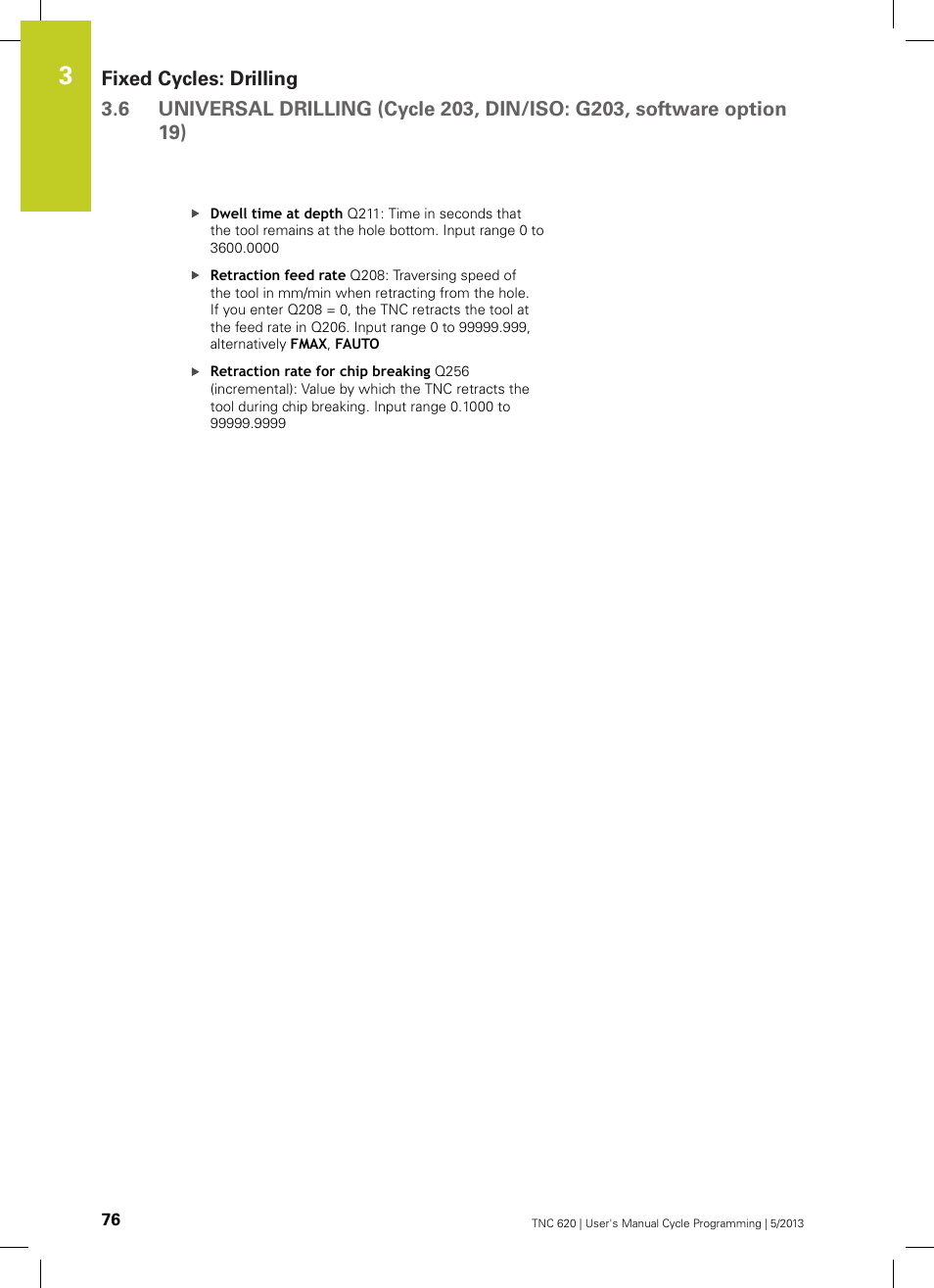 HEIDENHAIN TNC 620 (34056x-04) Cycle programming User Manual | Page 76 / 468