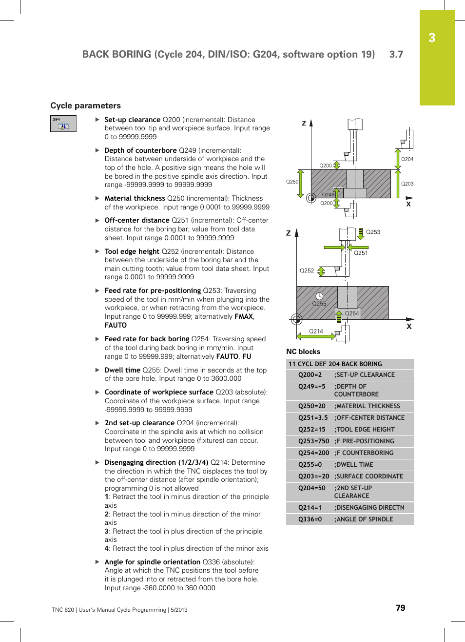 Cycle parameters | HEIDENHAIN TNC 620 (34056x-04) Cycle programming User Manual | Page 79 / 468