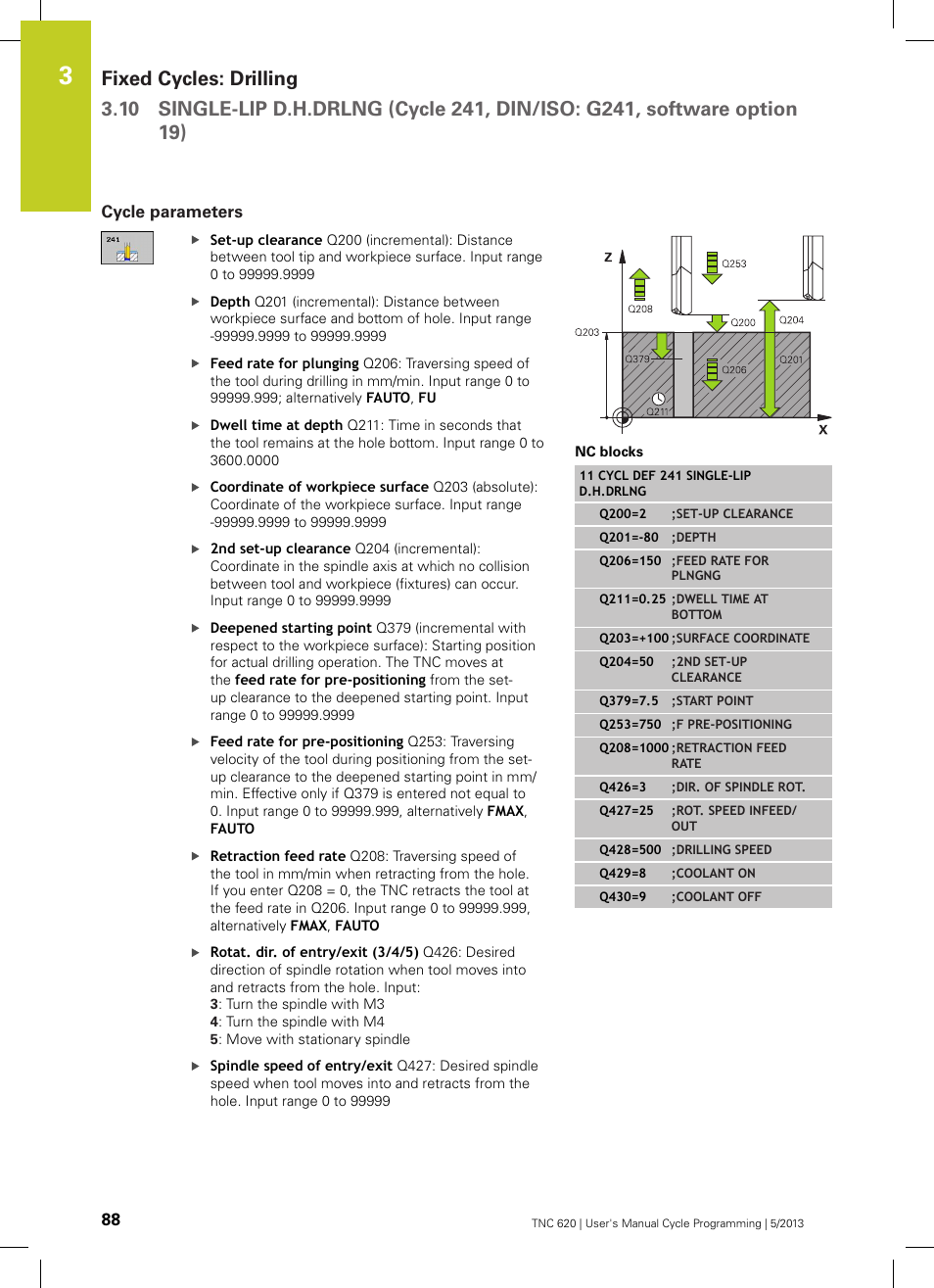 Cycle parameters | HEIDENHAIN TNC 620 (34056x-04) Cycle programming User Manual | Page 88 / 468