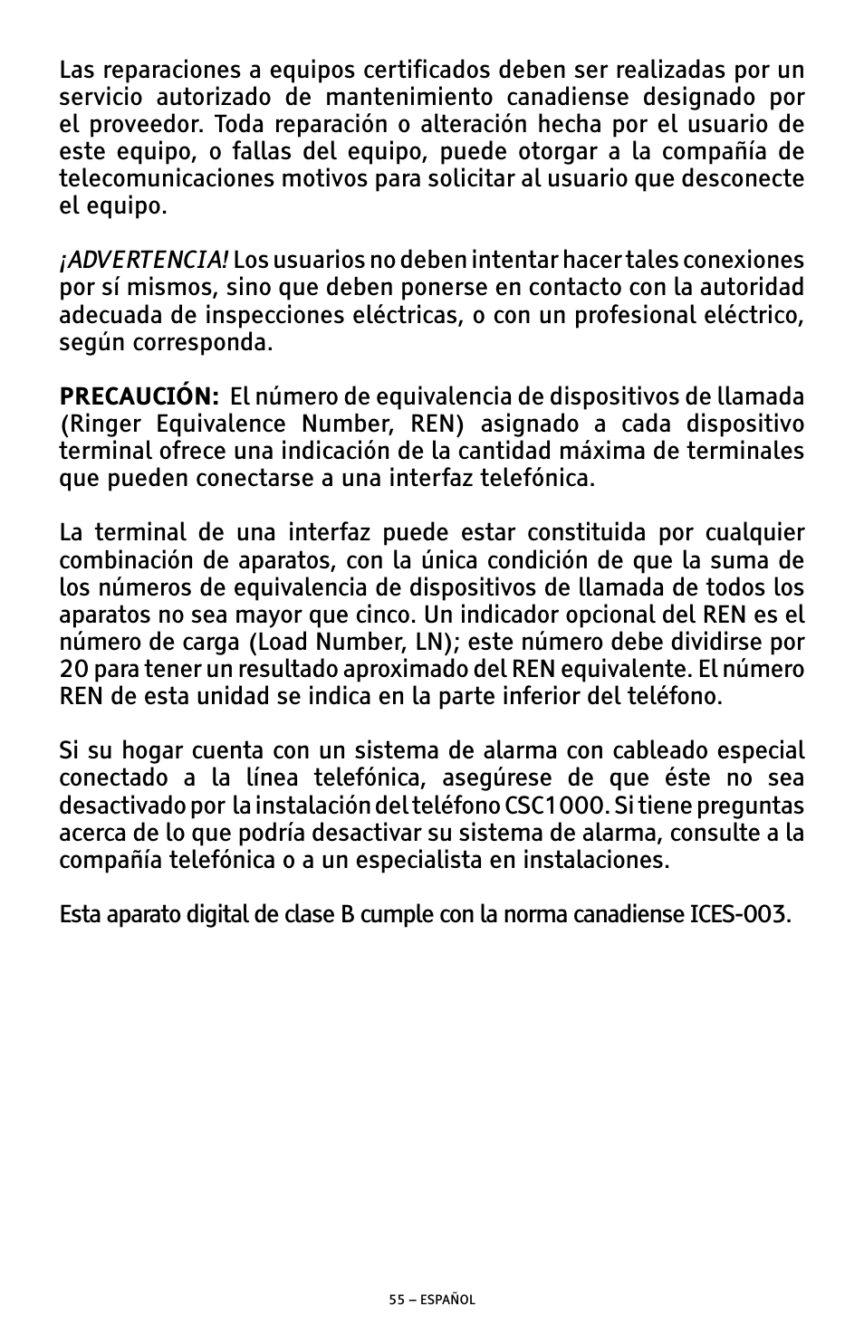 ClearSounds AMPLIFIED FREEDOM PHONE WITH FULL CLEARDIGITAL POWER CSC1000 User Manual | Page 115 / 180
