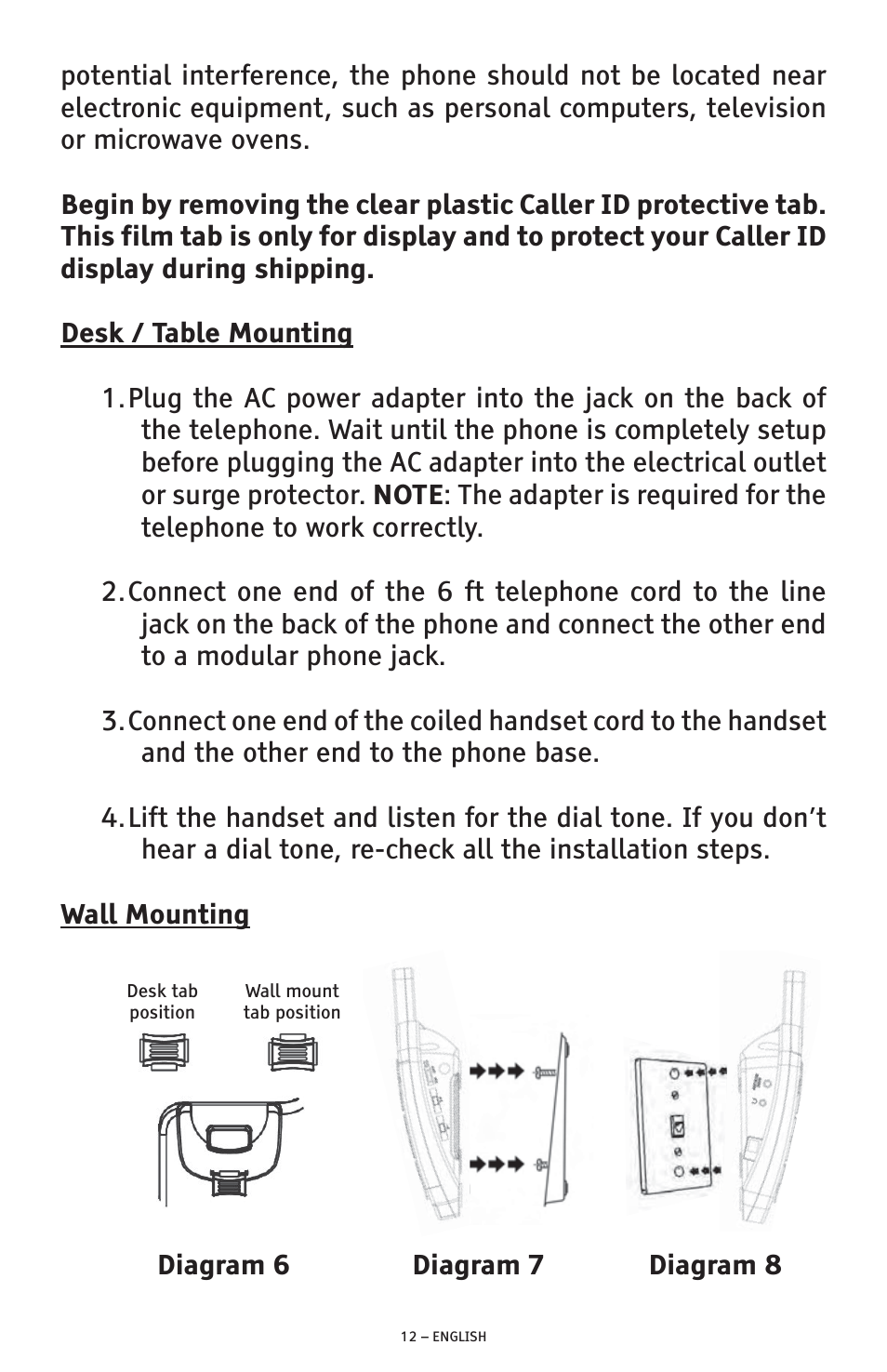 ClearSounds AMPLIFIED FREEDOM PHONE WITH FULL CLEARDIGITAL POWER CSC1000 User Manual | Page 12 / 180