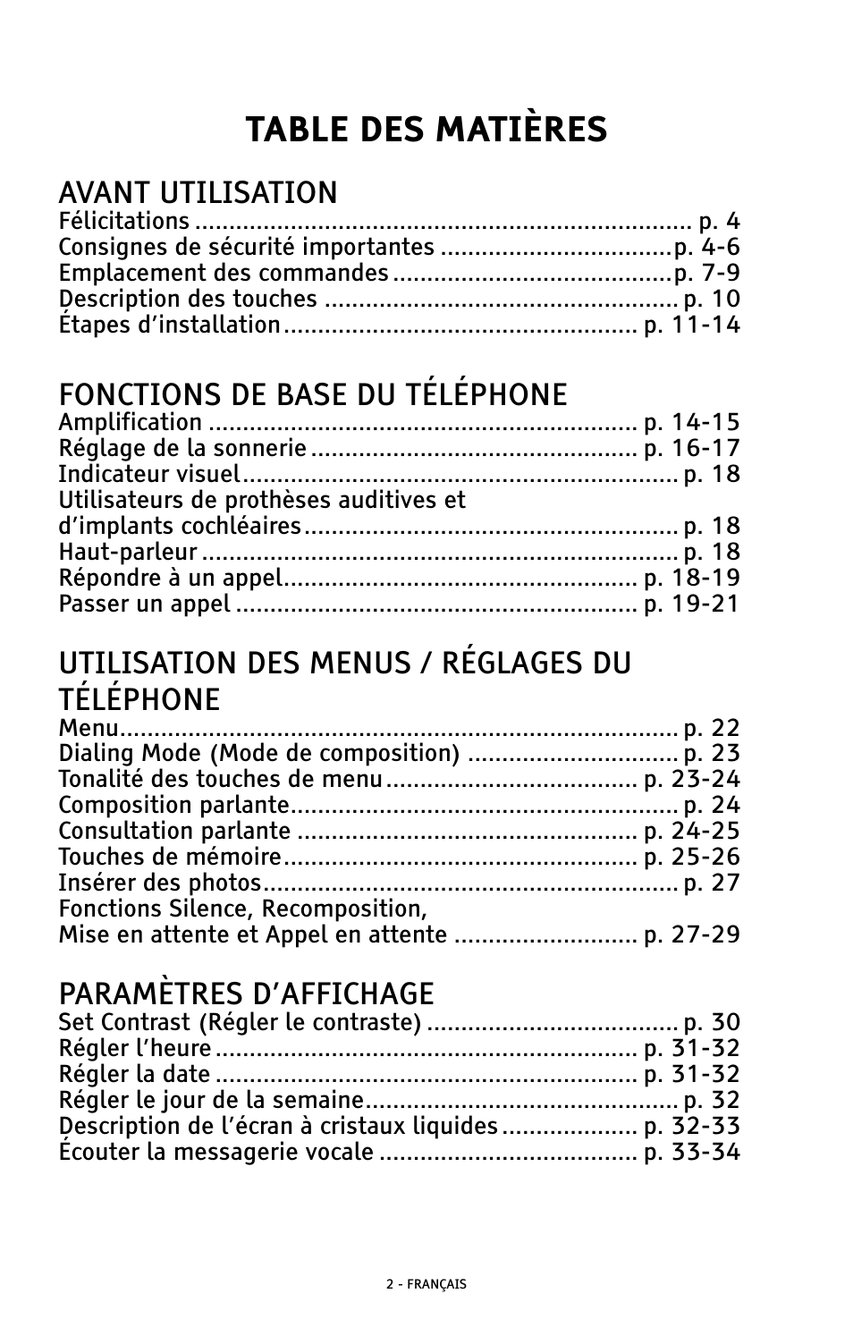 ClearSounds AMPLIFIED FREEDOM PHONE WITH FULL CLEARDIGITAL POWER CSC1000 User Manual | Page 122 / 180