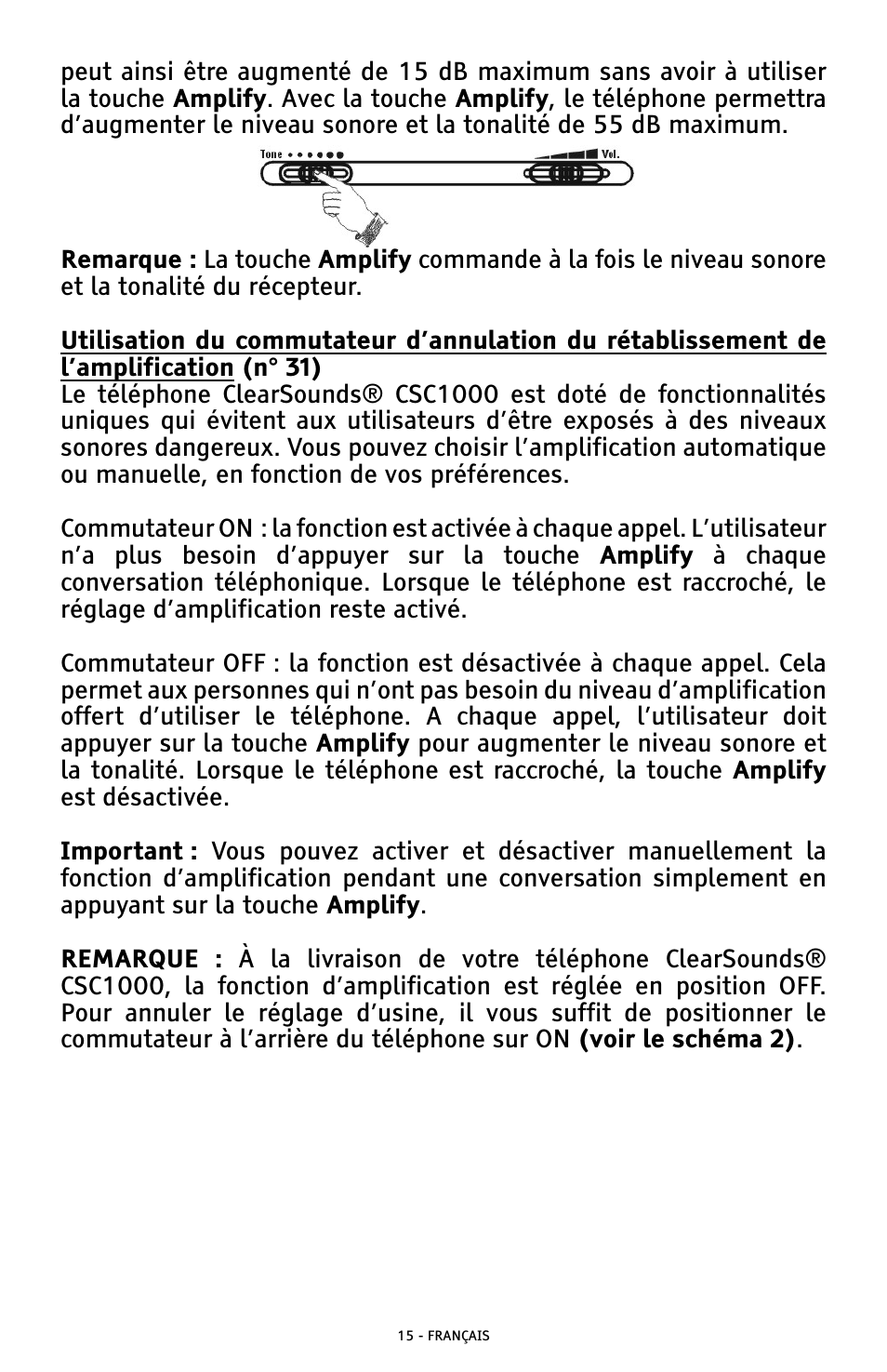 ClearSounds AMPLIFIED FREEDOM PHONE WITH FULL CLEARDIGITAL POWER CSC1000 User Manual | Page 135 / 180