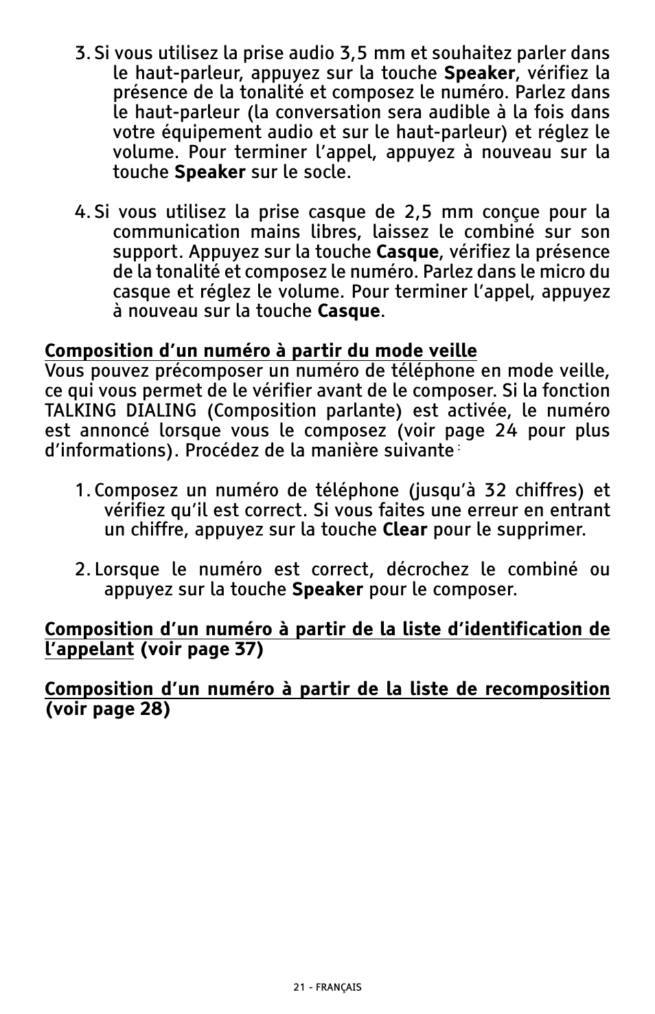 ClearSounds AMPLIFIED FREEDOM PHONE WITH FULL CLEARDIGITAL POWER CSC1000 User Manual | Page 141 / 180