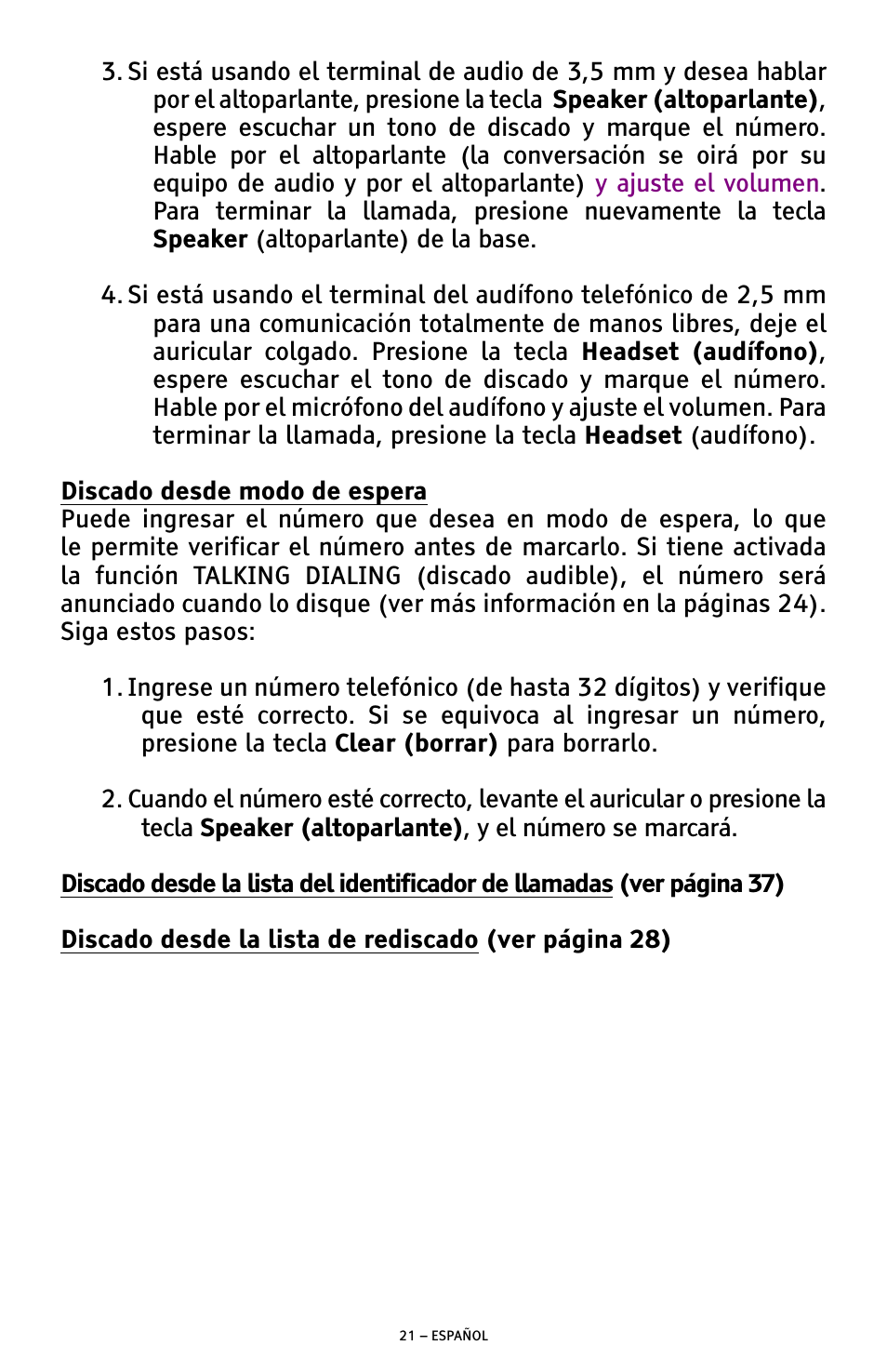 ClearSounds AMPLIFIED FREEDOM PHONE WITH FULL CLEARDIGITAL POWER CSC1000 User Manual | Page 81 / 180