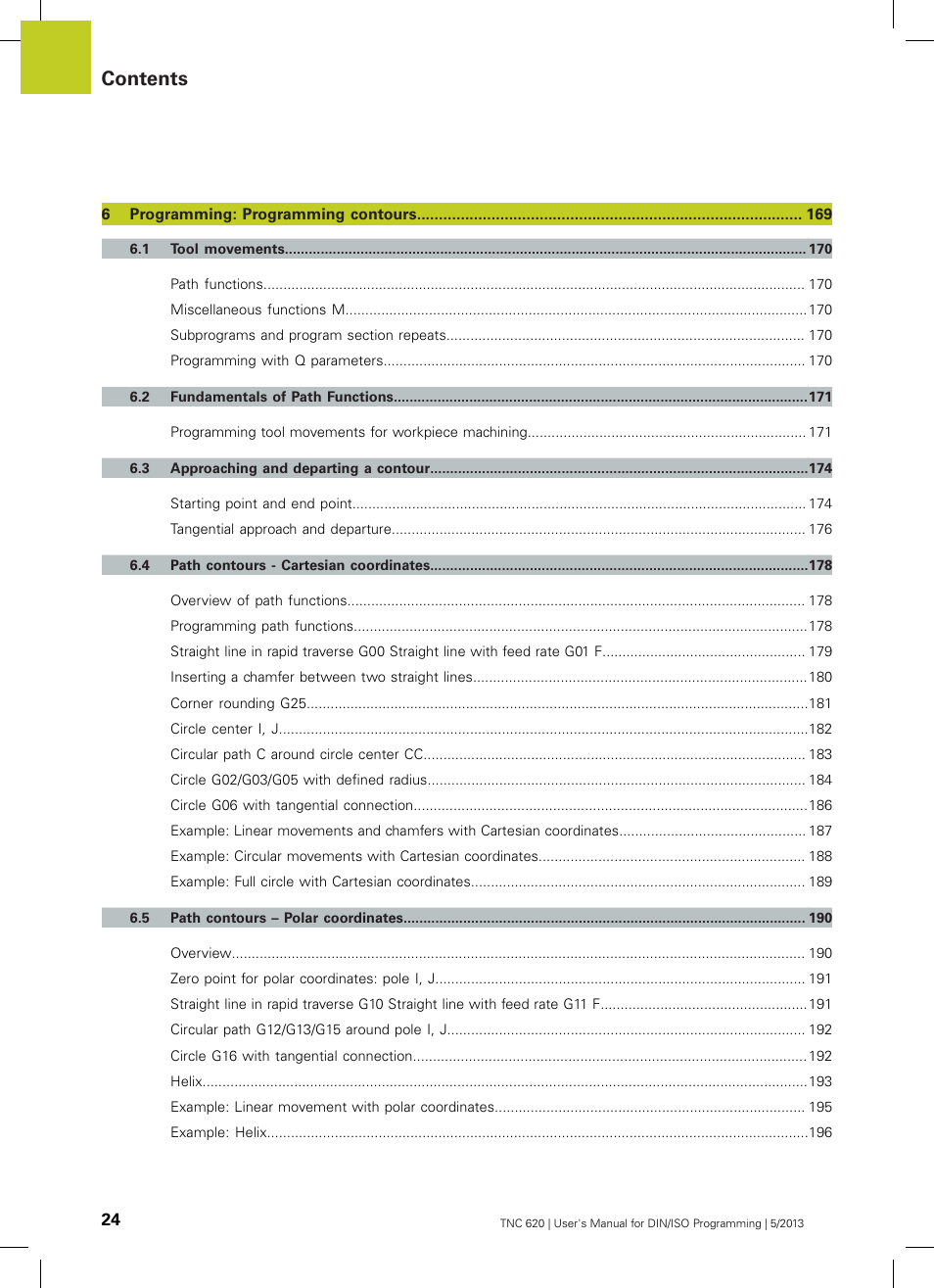 HEIDENHAIN TNC 620 (34056x-04) ISO programming User Manual | Page 24 / 531