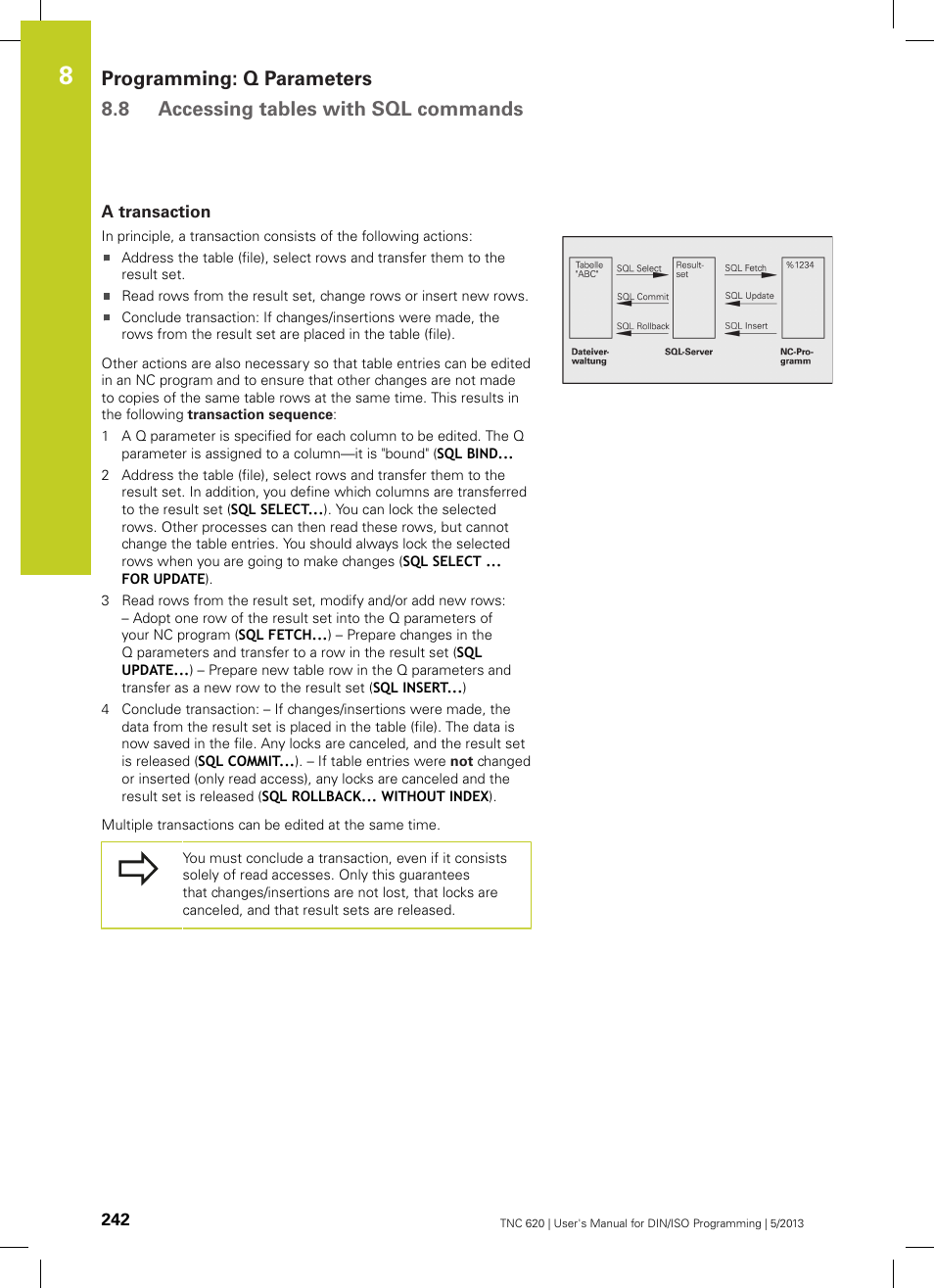 A transaction | HEIDENHAIN TNC 620 (34056x-04) ISO programming User Manual | Page 242 / 531