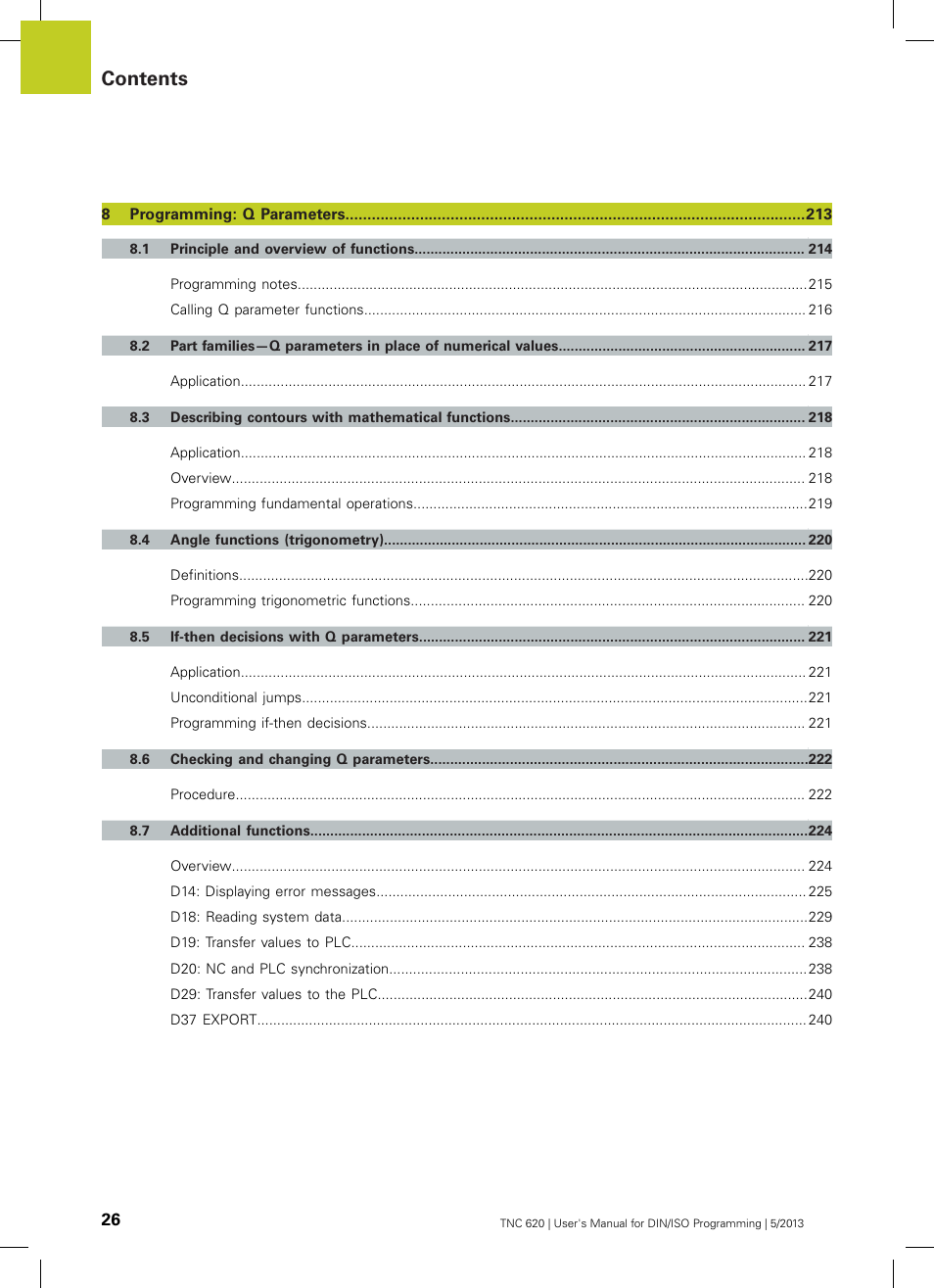 HEIDENHAIN TNC 620 (34056x-04) ISO programming User Manual | Page 26 / 531