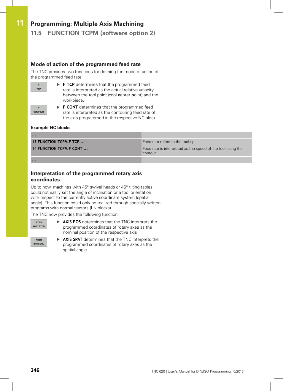 Mode of action of the programmed feed rate | HEIDENHAIN TNC 620 (34056x-04) ISO programming User Manual | Page 346 / 531