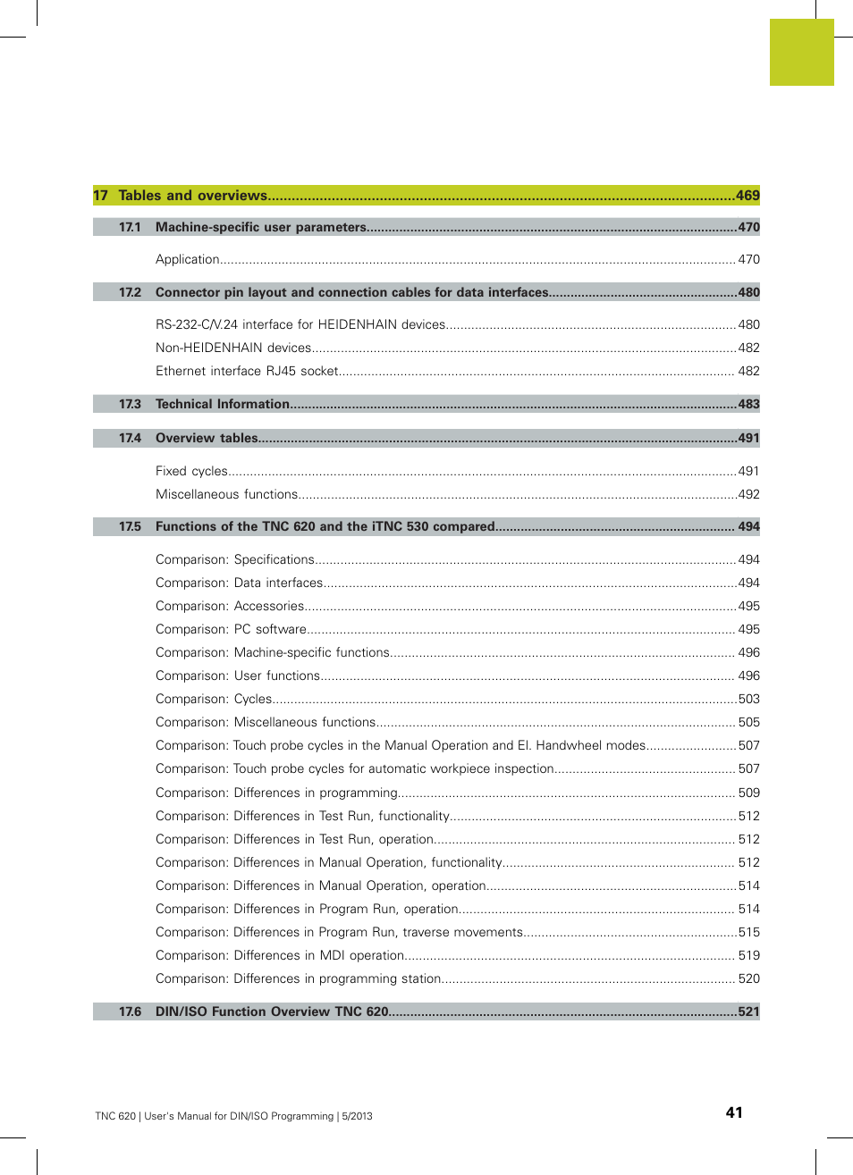 HEIDENHAIN TNC 620 (34056x-04) ISO programming User Manual | Page 41 / 531