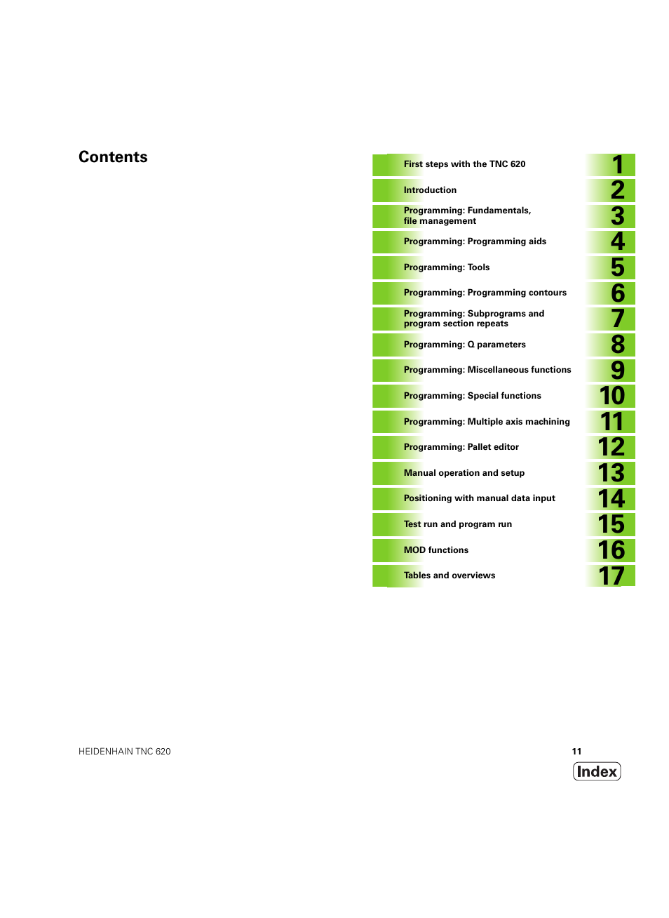 HEIDENHAIN TNC 620 (73498x-01) User Manual | Page 11 / 547