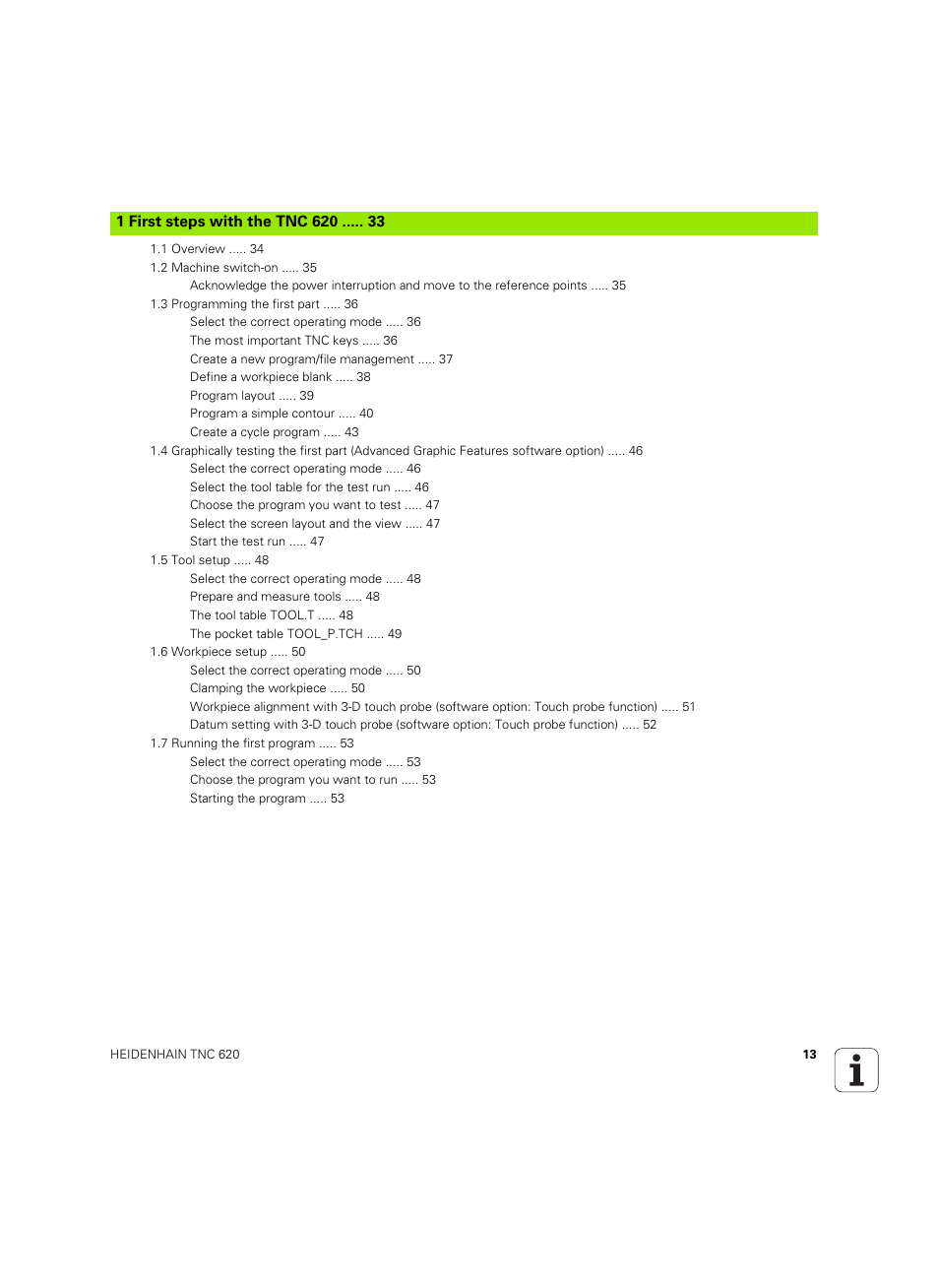 HEIDENHAIN TNC 620 (73498x-01) User Manual | Page 13 / 547