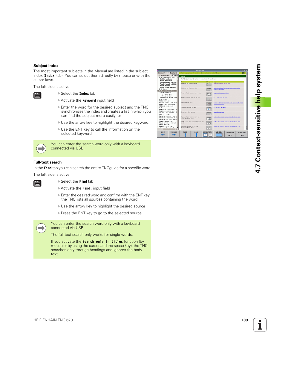 7 cont ext-sensitiv e help syst em | HEIDENHAIN TNC 620 (73498x-01) User Manual | Page 139 / 547
