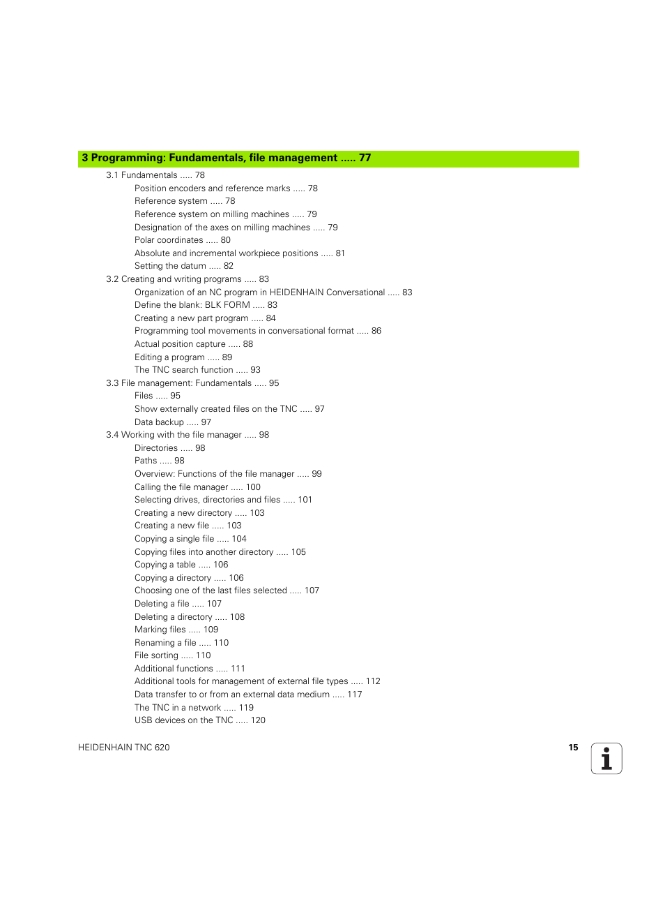HEIDENHAIN TNC 620 (73498x-01) User Manual | Page 15 / 547