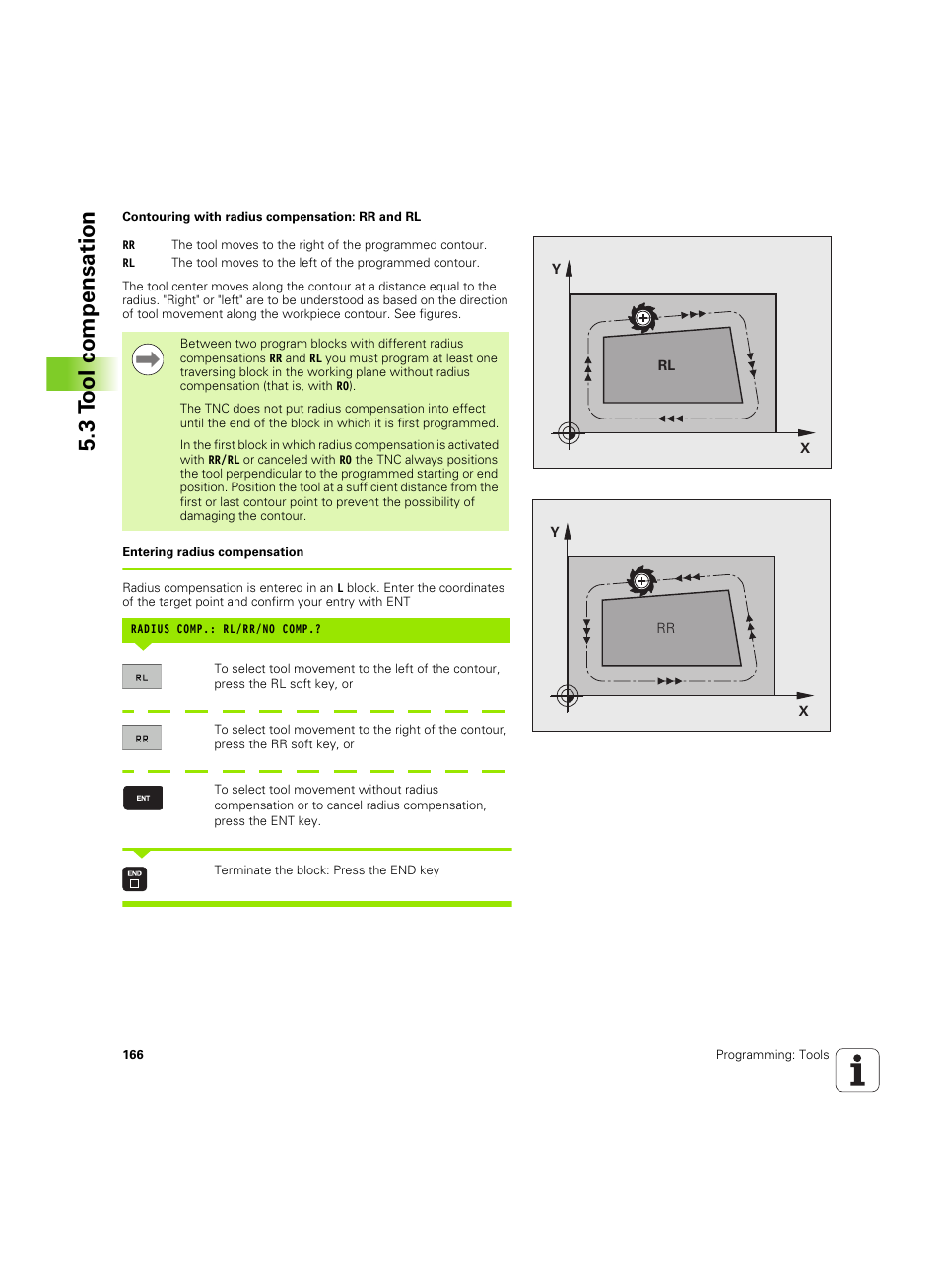 3 t ool compensation | HEIDENHAIN TNC 620 (73498x-01) User Manual | Page 166 / 547