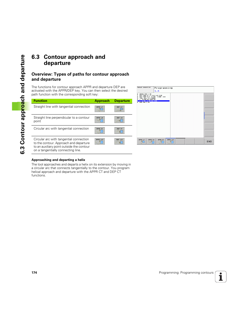 3 contour approach and departure | HEIDENHAIN TNC 620 (73498x-01) User Manual | Page 174 / 547