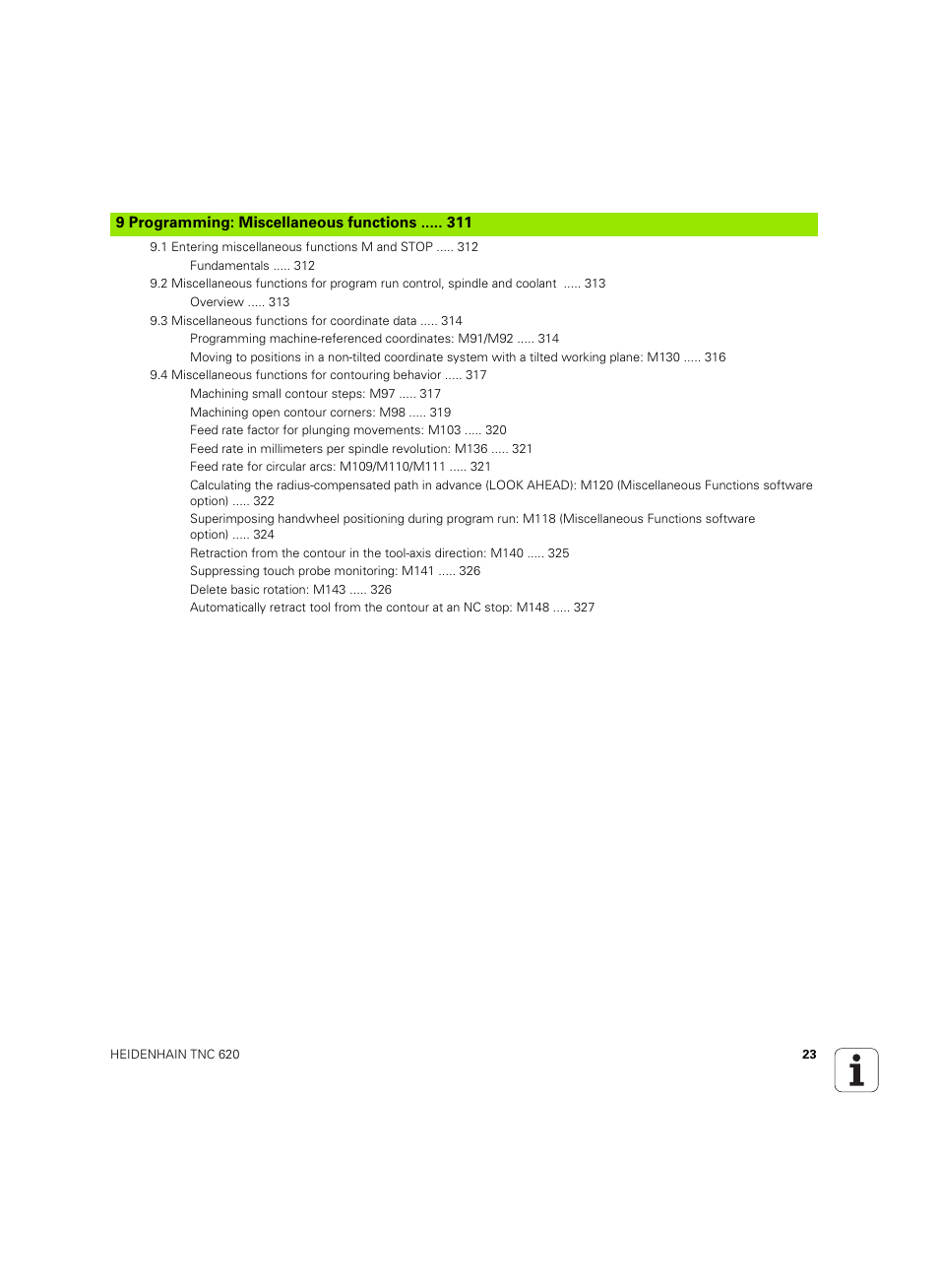 HEIDENHAIN TNC 620 (73498x-01) User Manual | Page 23 / 547