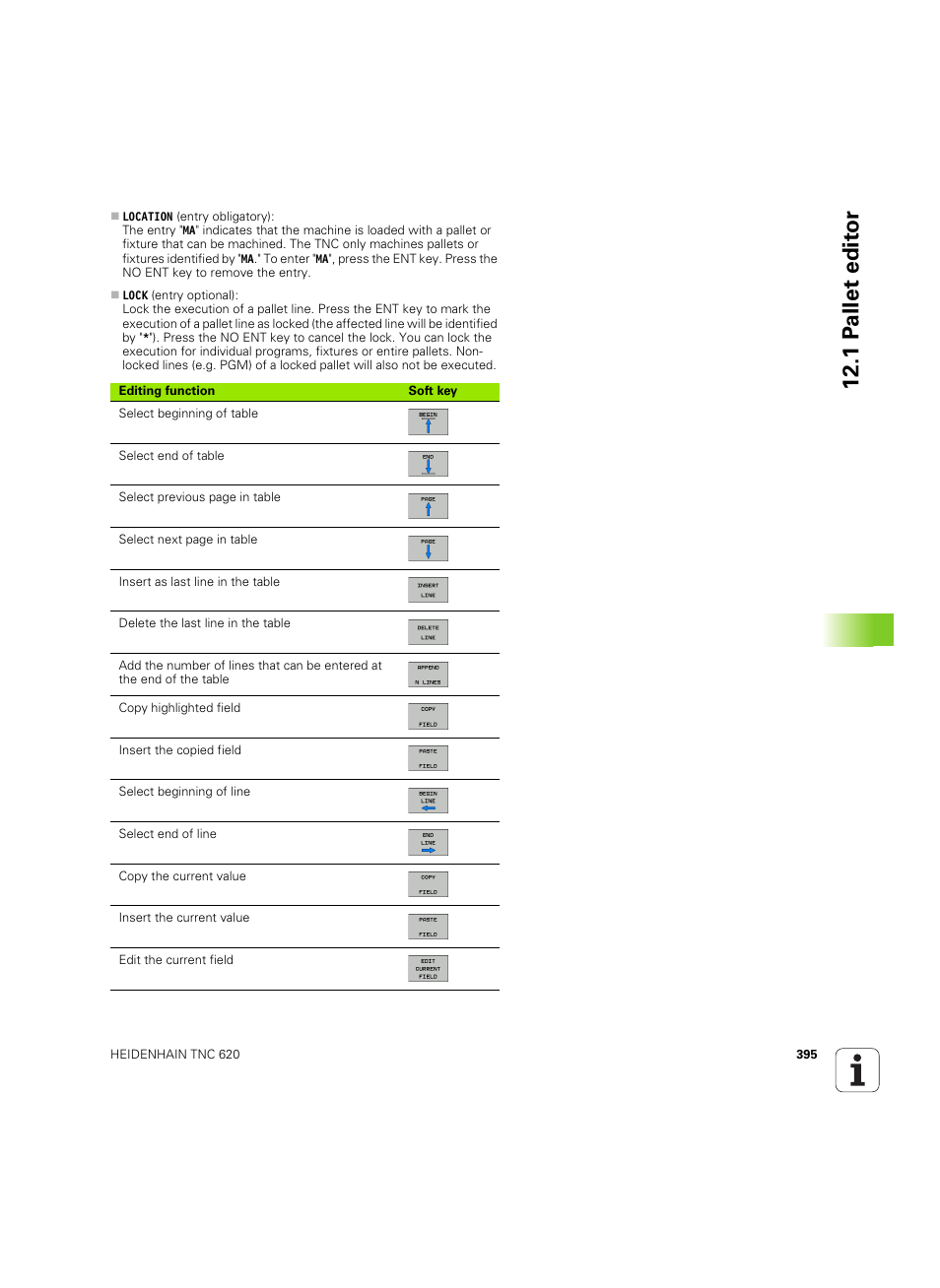 1 p a llet edit or | HEIDENHAIN TNC 620 (73498x-01) User Manual | Page 395 / 547