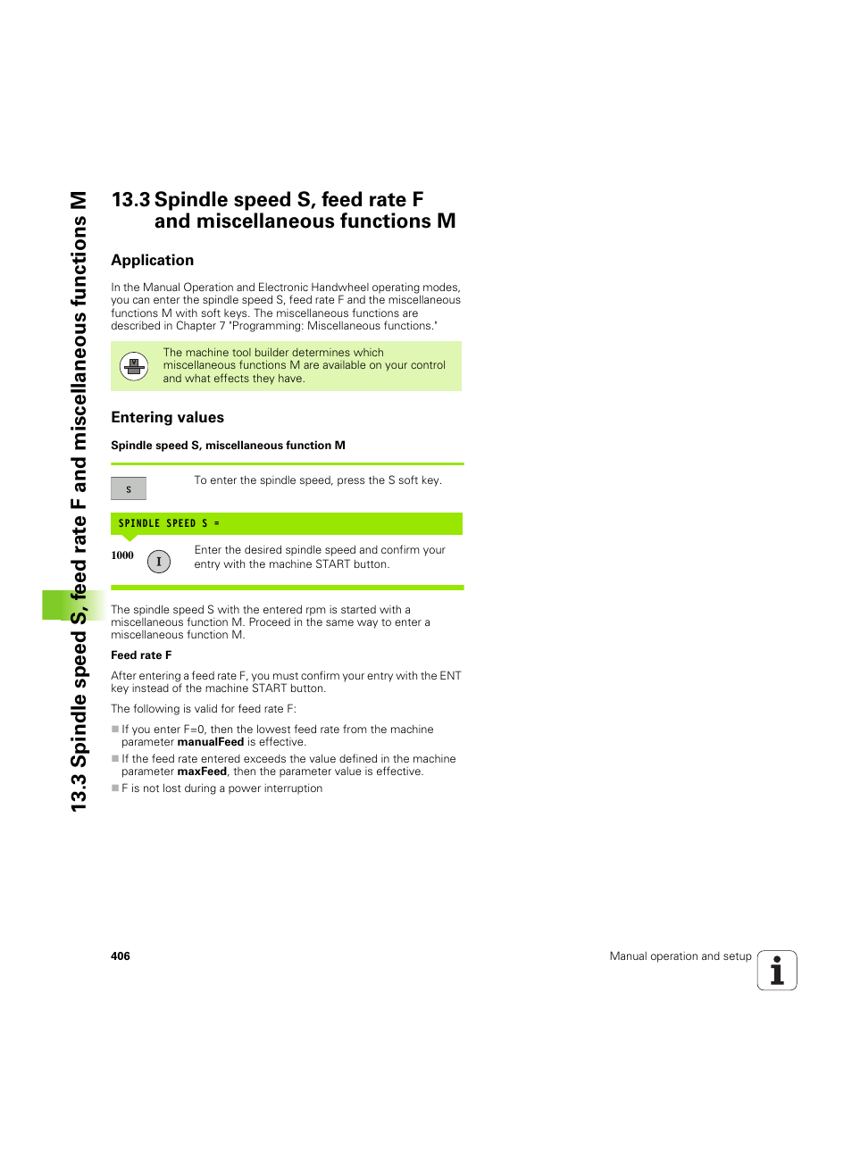 Application, Entering values | HEIDENHAIN TNC 620 (73498x-01) User Manual | Page 406 / 547