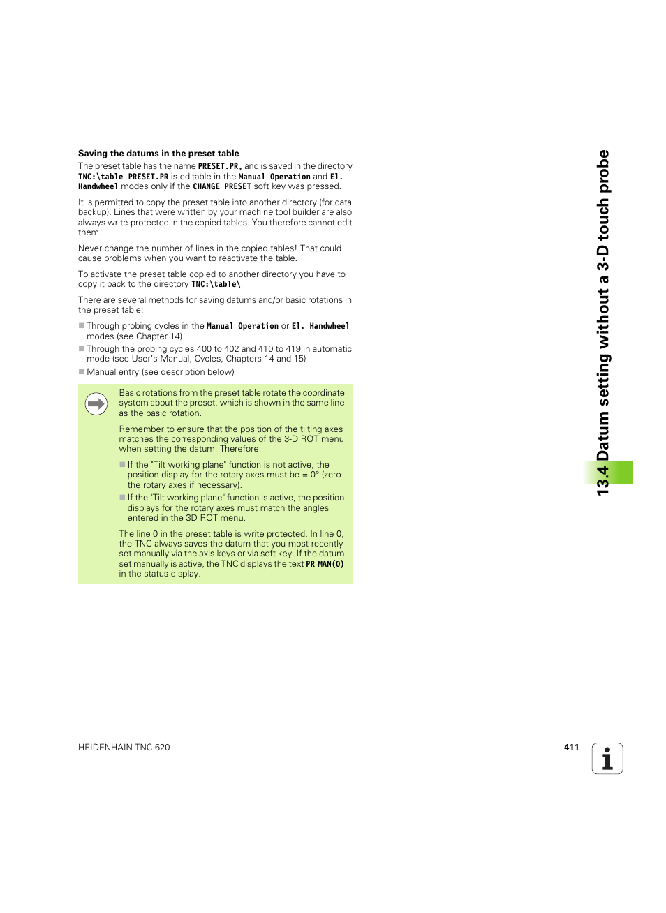 4 d a tu m set ting without a 3-d touc h pr obe | HEIDENHAIN TNC 620 (73498x-01) User Manual | Page 411 / 547