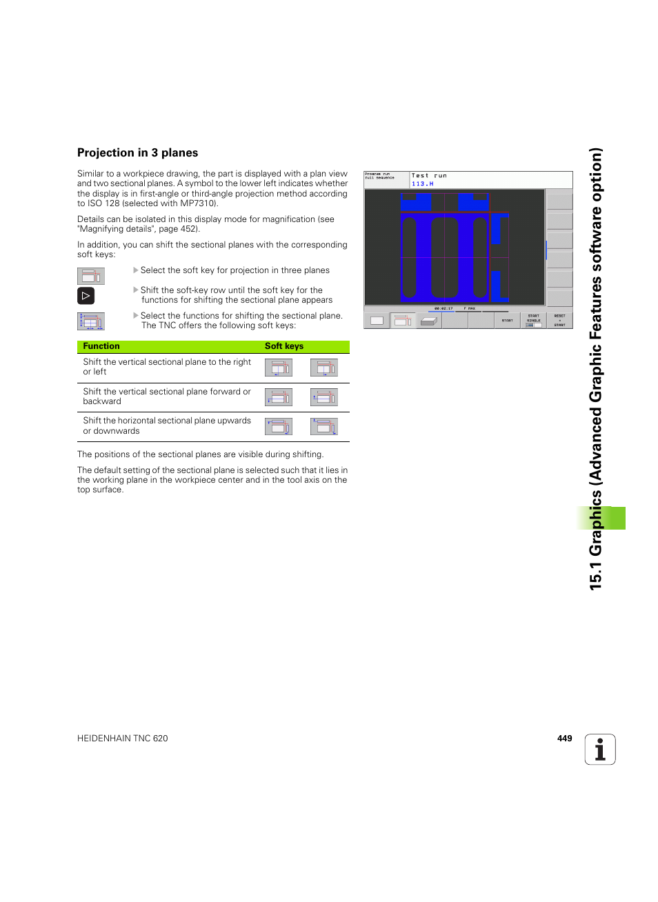 Projection in 3 planes | HEIDENHAIN TNC 620 (73498x-01) User Manual | Page 449 / 547
