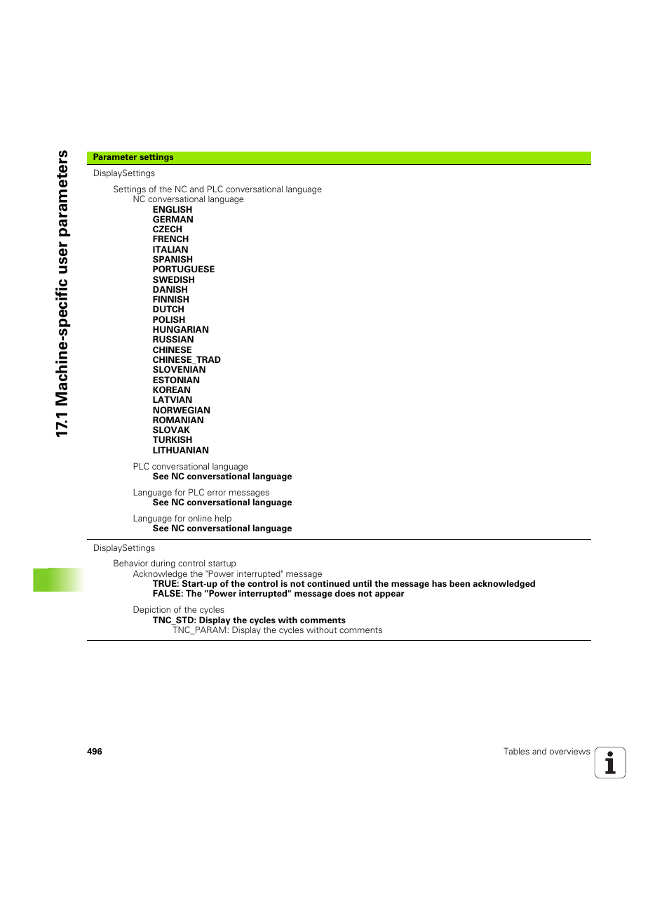 1 mac h ine-specific user par a met e rs | HEIDENHAIN TNC 620 (73498x-01) User Manual | Page 496 / 547