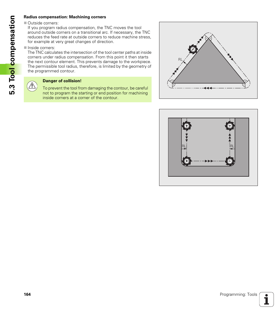 3 t ool compensation | HEIDENHAIN TNC 620 (73498x-01) ISO programming User Manual | Page 164 / 497