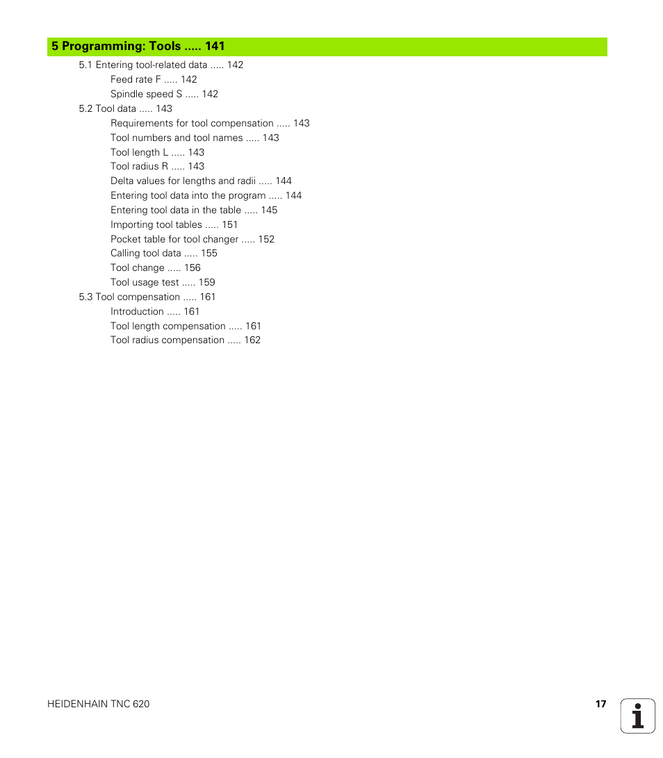 HEIDENHAIN TNC 620 (73498x-01) ISO programming User Manual | Page 17 / 497