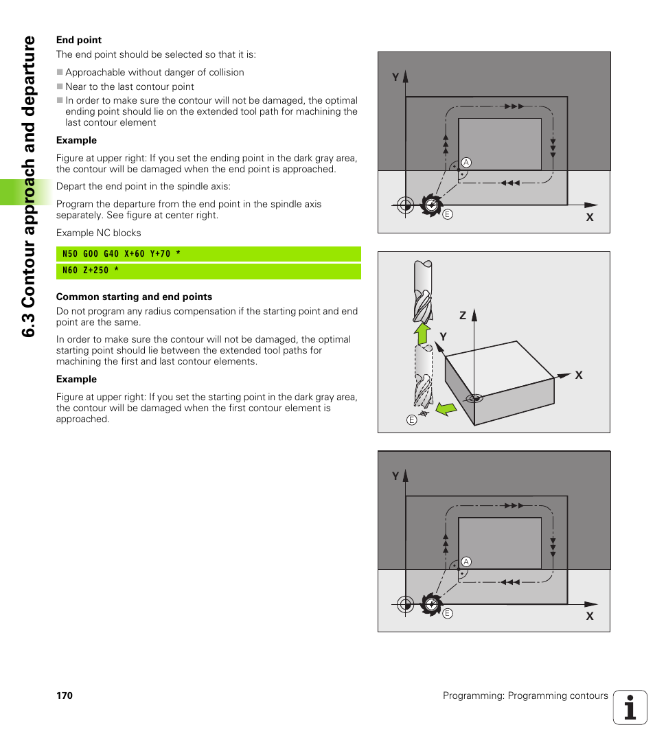 3 cont our appr oac h and depar tur e | HEIDENHAIN TNC 620 (73498x-01) ISO programming User Manual | Page 170 / 497