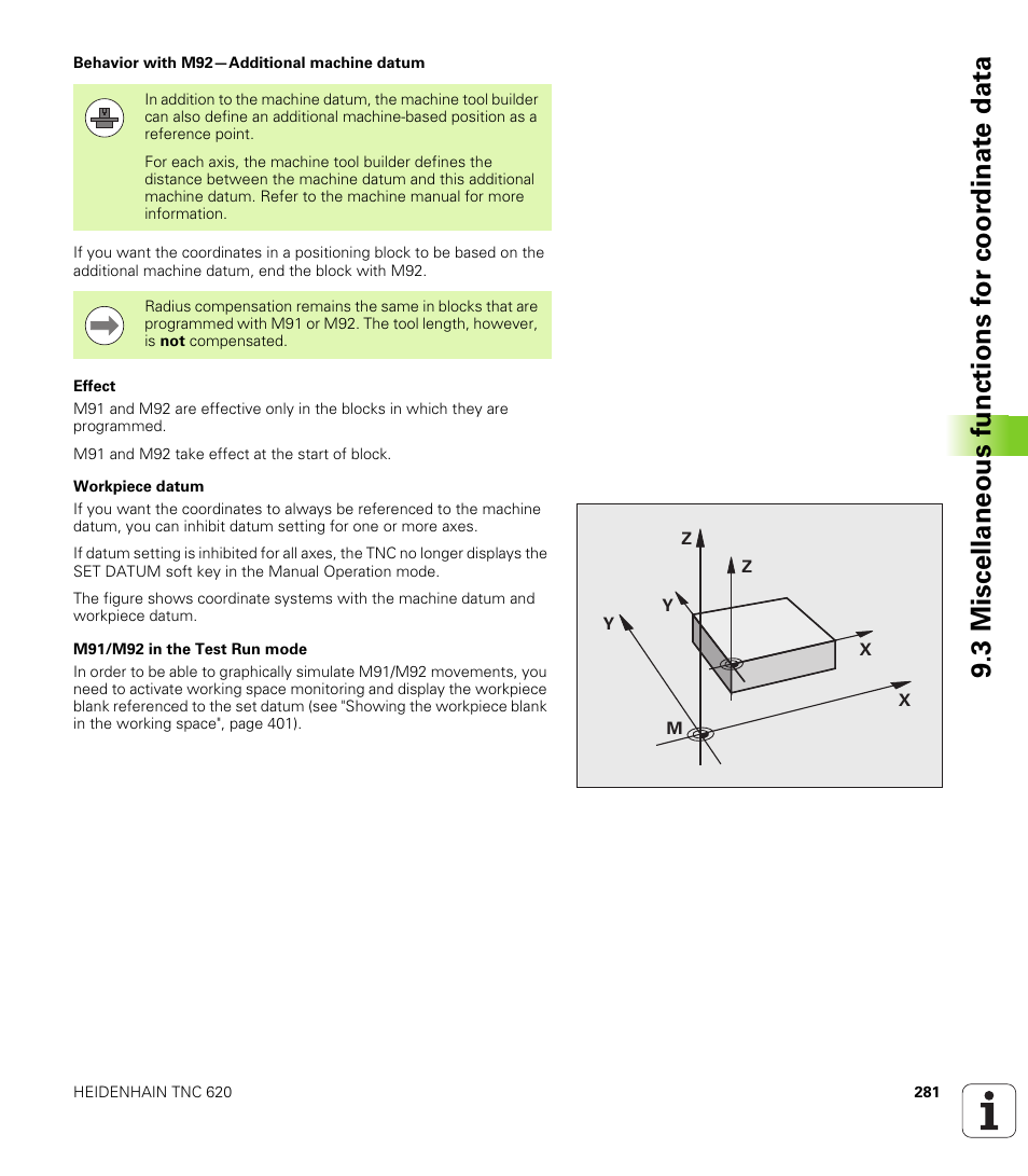HEIDENHAIN TNC 620 (73498x-01) ISO programming User Manual | Page 281 / 497