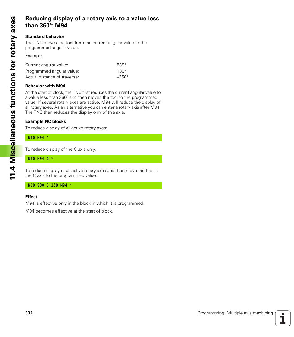 HEIDENHAIN TNC 620 (73498x-01) ISO programming User Manual | Page 332 / 497