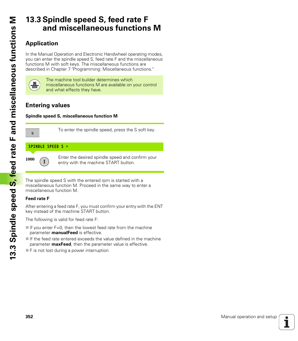 Application, Entering values | HEIDENHAIN TNC 620 (73498x-01) ISO programming User Manual | Page 352 / 497