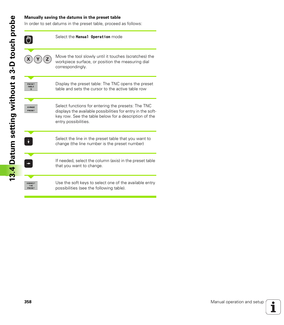 4 d a tu m set ting without a 3-d touc h pr obe | HEIDENHAIN TNC 620 (73498x-01) ISO programming User Manual | Page 358 / 497